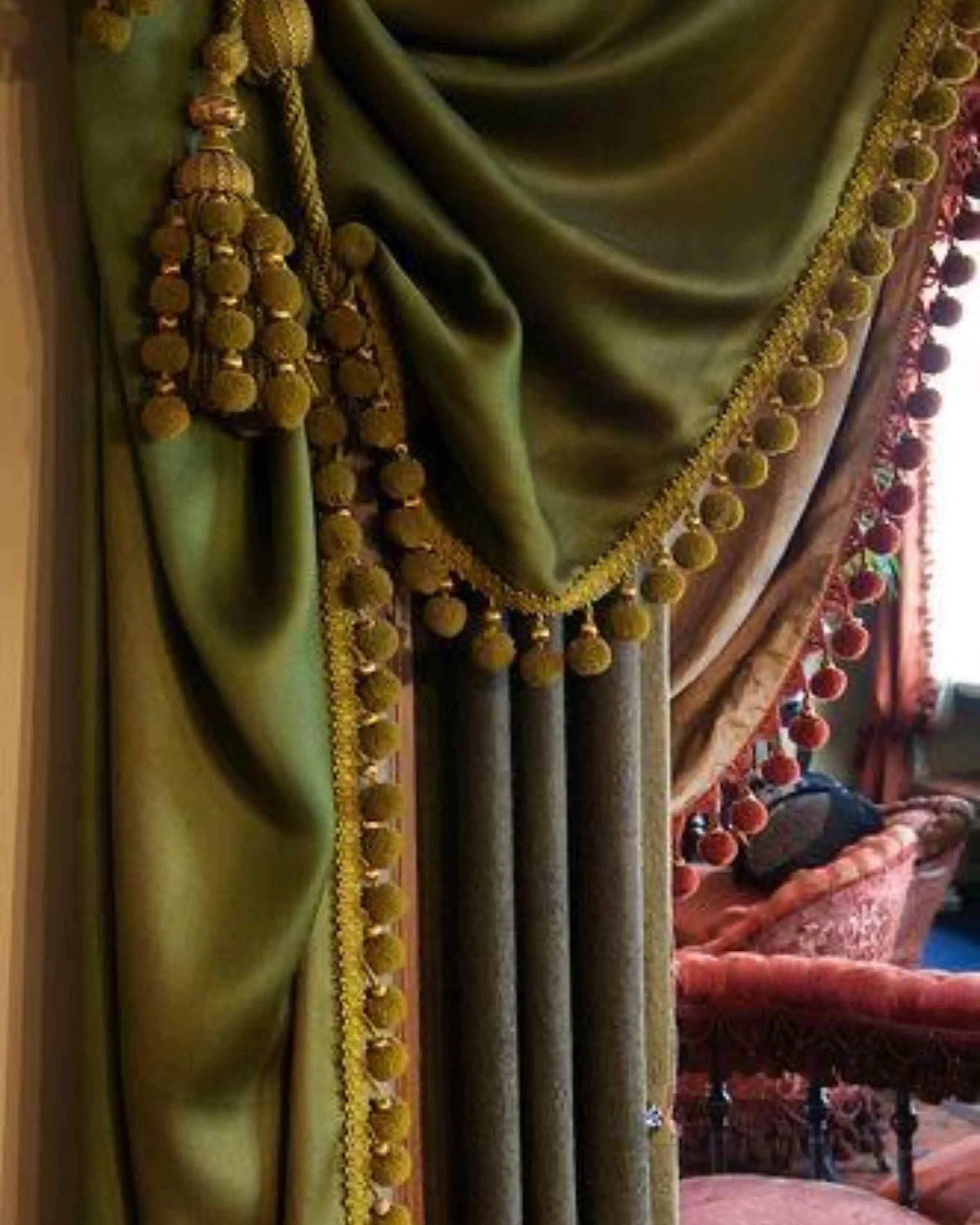 Tanner Green Luxury Curtains