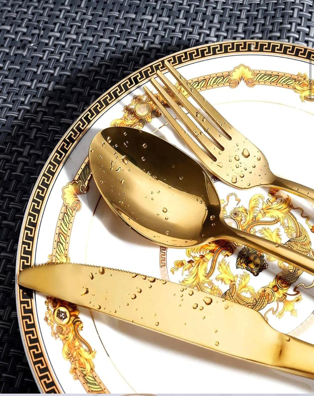 TEZZIN Gold Finish Cutlery Set