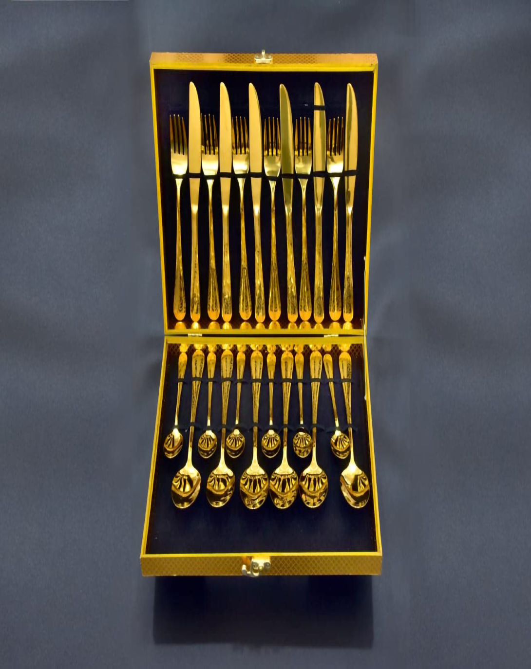 TEZZIN Gold Finish Cutlery Set