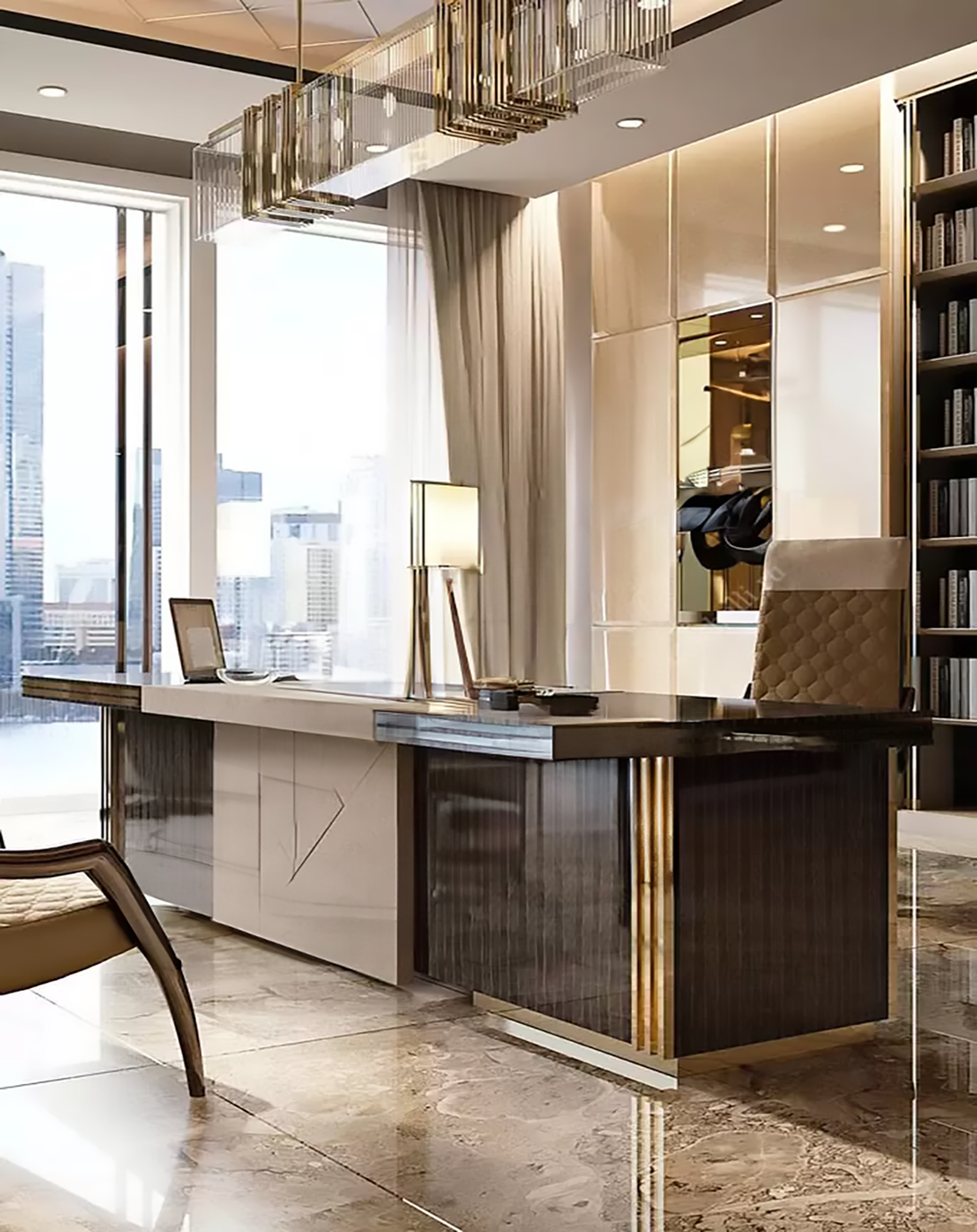 Tataa Brown Office Desk ANGIE HOMES