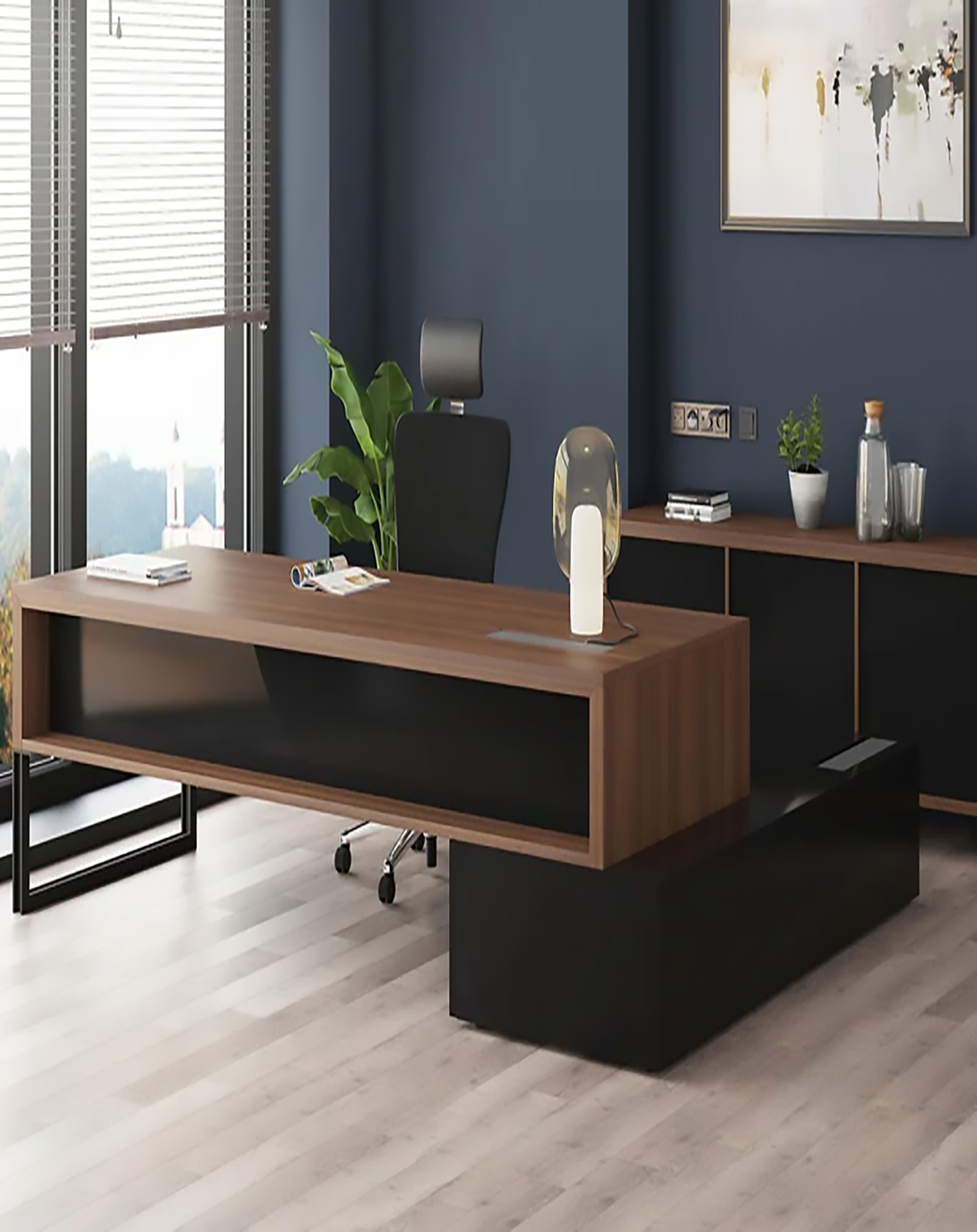 Tich Brown Office Desk ANGIE HOMES