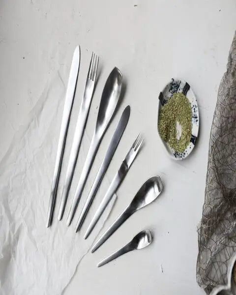 Tokyo Silver Cutlery Set ANGIE KRIPALANI DESIGN - ANGIE HOMES- ANGIES INDIA