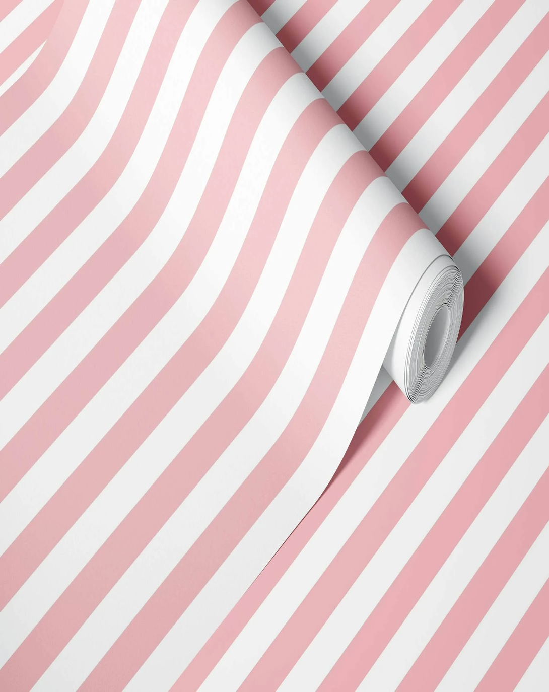 WOLE PINK & WHITE LINE WALLPAPER