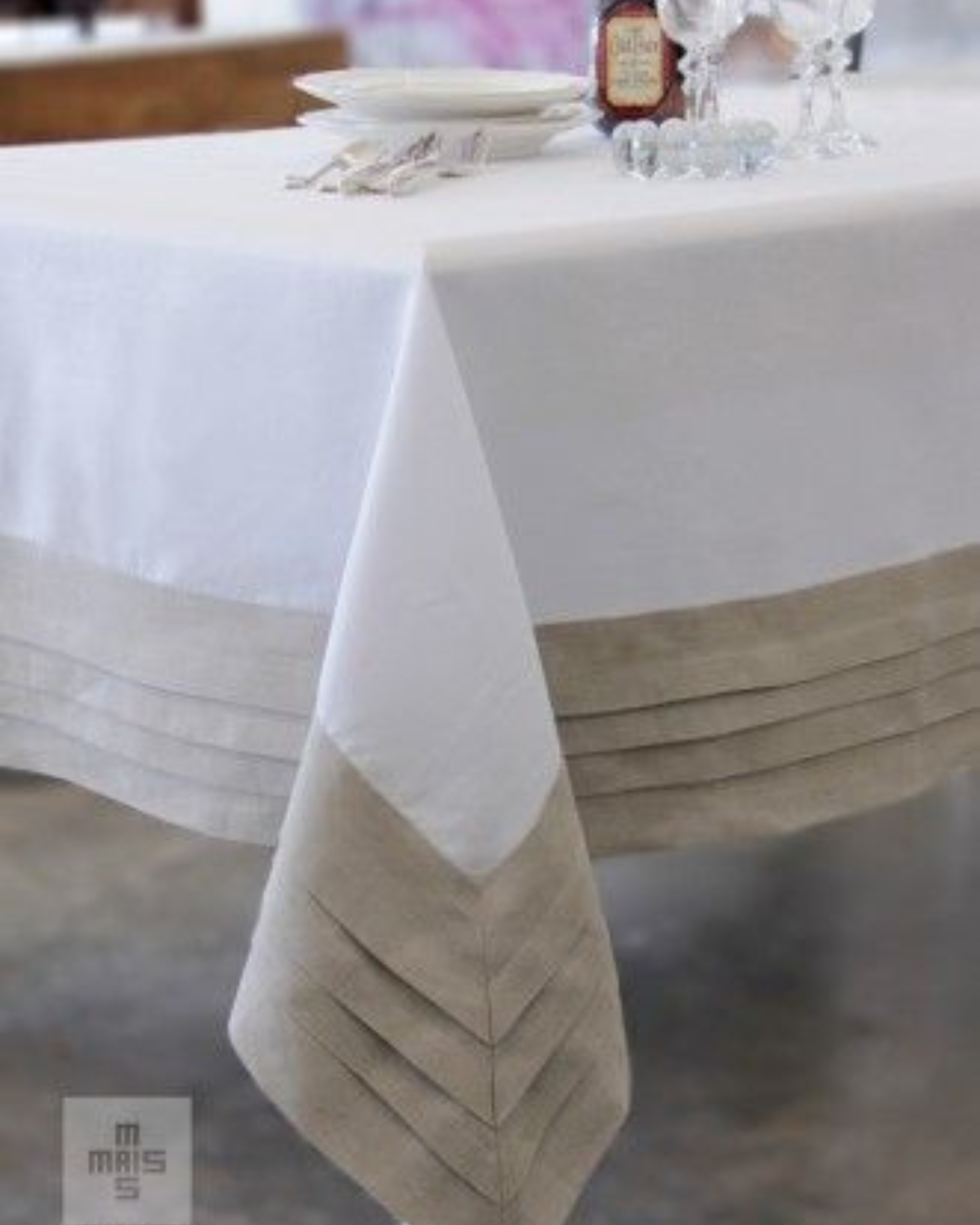 Washable White Table Cloth ANGIE HOMES
