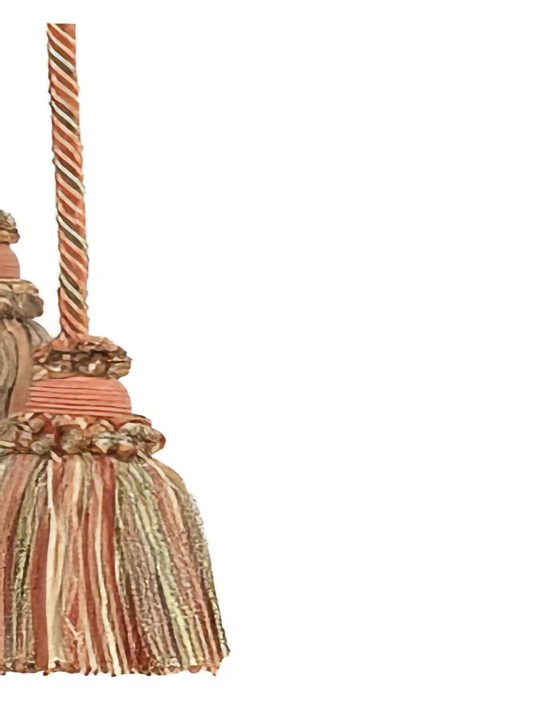 Wooden Polyester Olive Drab Tie Backs