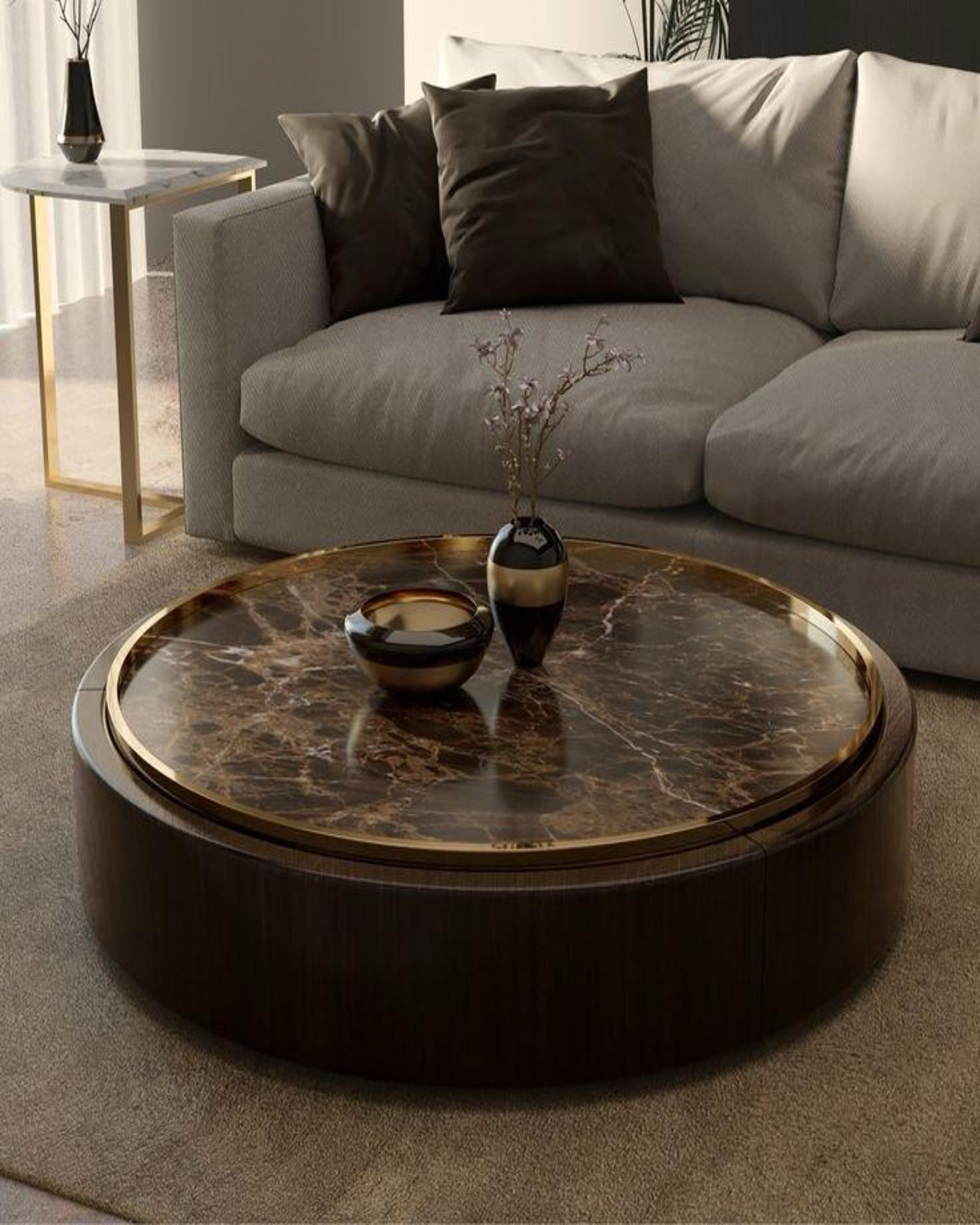 Wrapped Coffee Round Table ANGIE HOMES