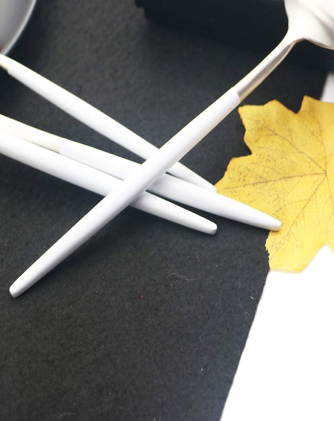 Ximen White Silver Finish Cutlery Set ANGIE HOMES