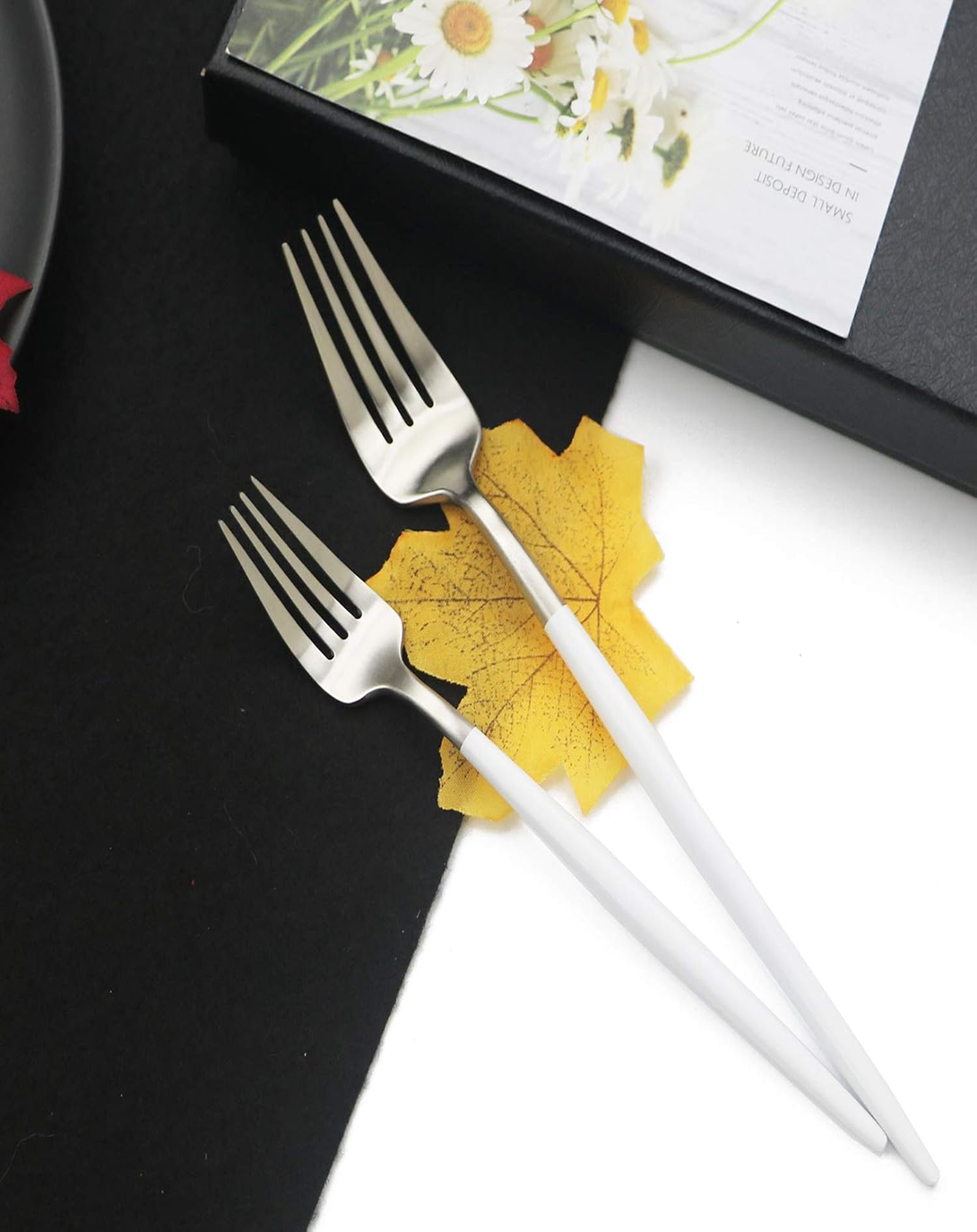 Ximen White Silver Finish Cutlery Set ANGIE HOMES