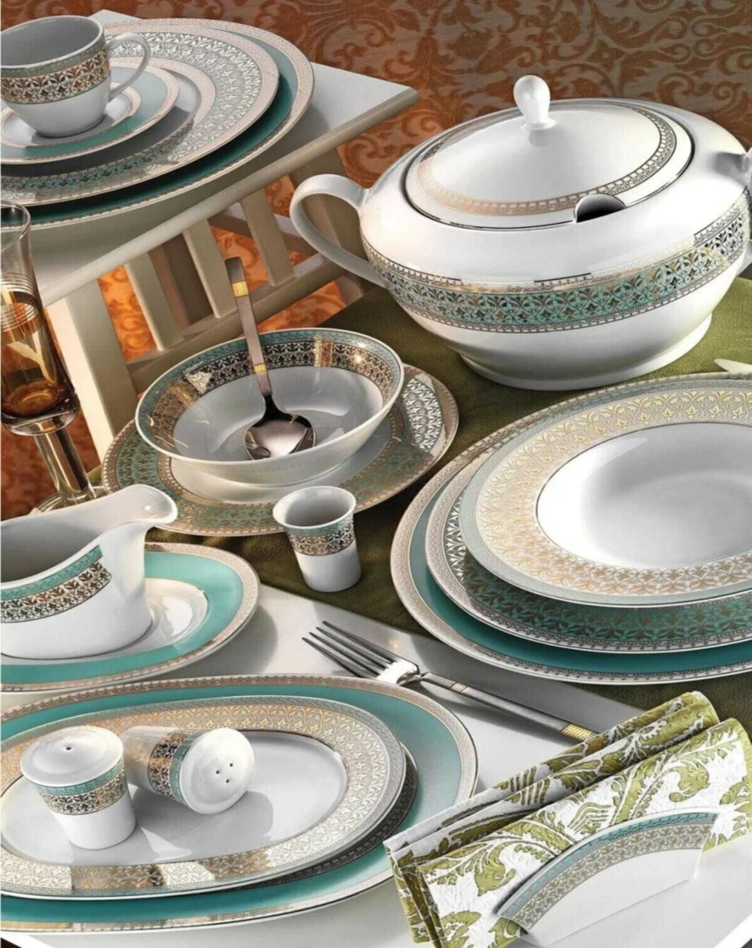 Yolife White Dinner & Tea Set