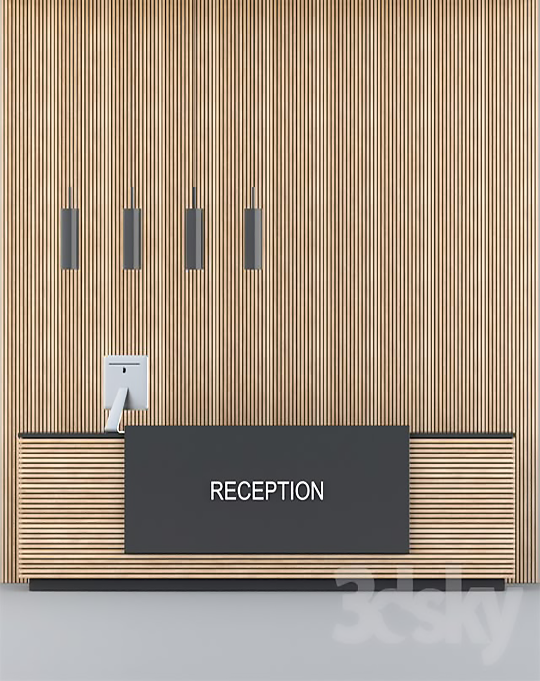 Yose Brown Reception Desk  Executive reception desk