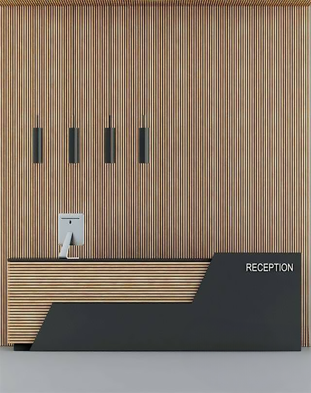 Yose Brown Reception Desk | Executive reception desk ANGIE HOMES