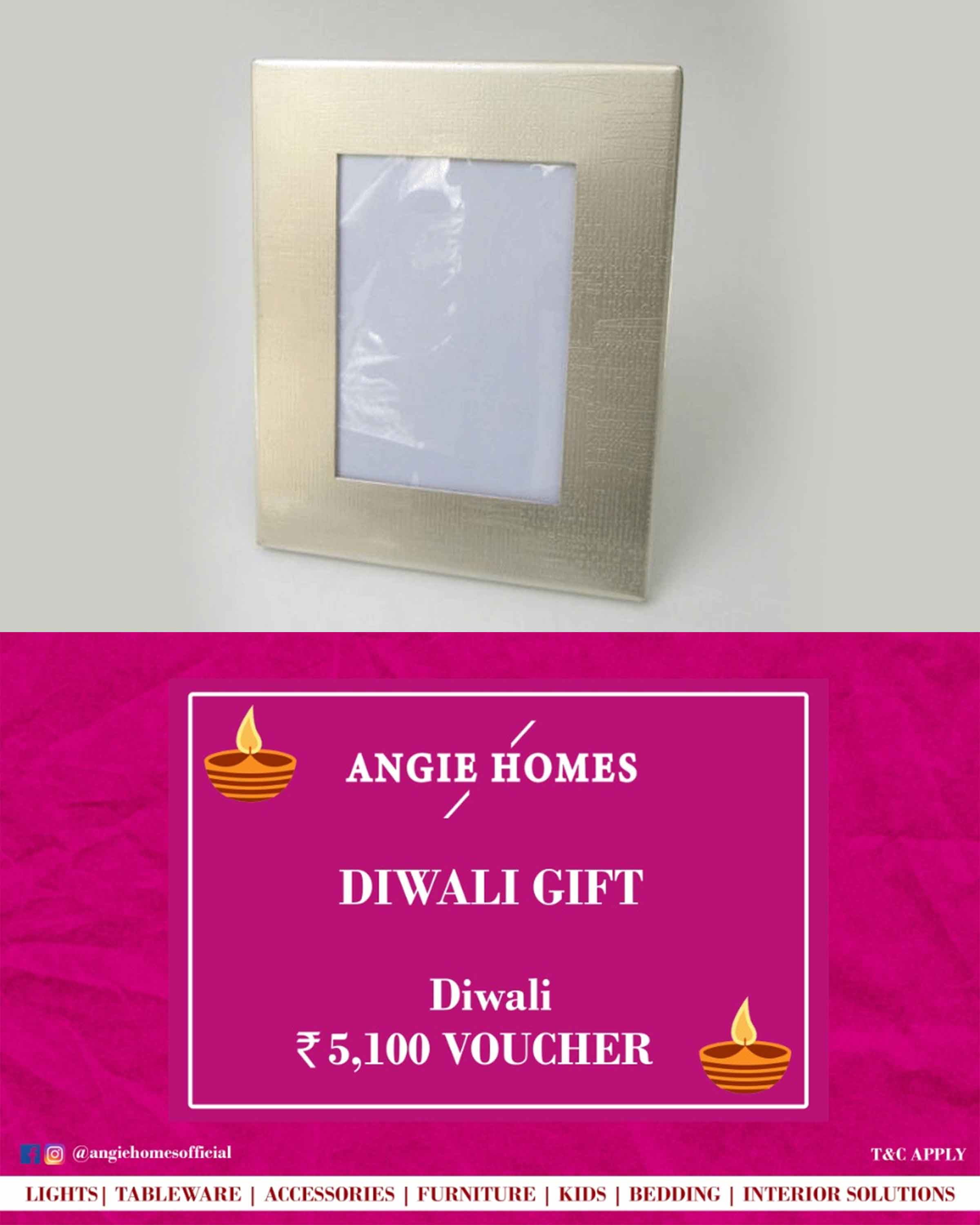 Online Diwali Gift Card Voucher for Silver Plated Photo Frame | Accessories ANGIE HOMES