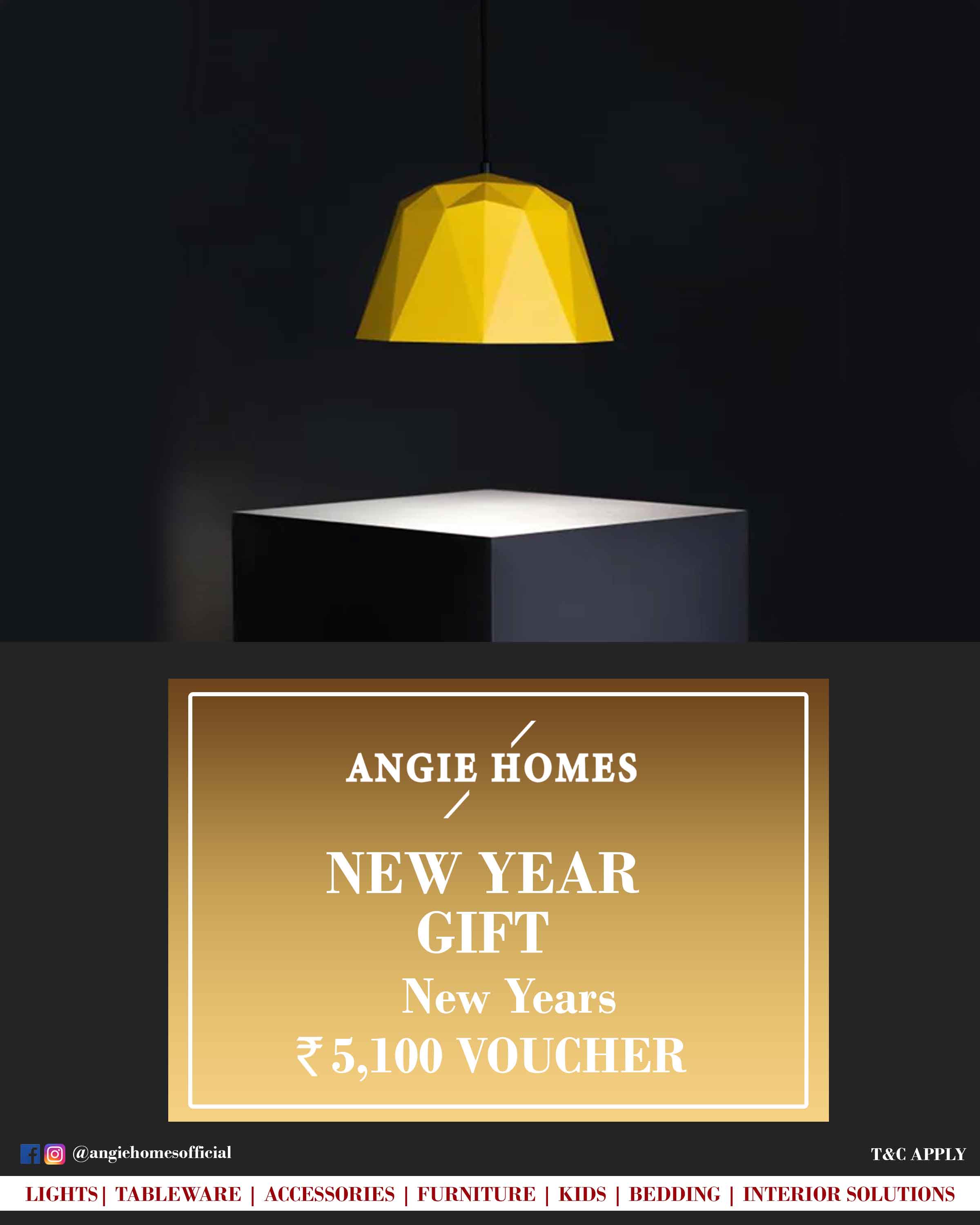 Online New Year Gift Voucher for Online Light | Hanging Light ANGIE HOMES