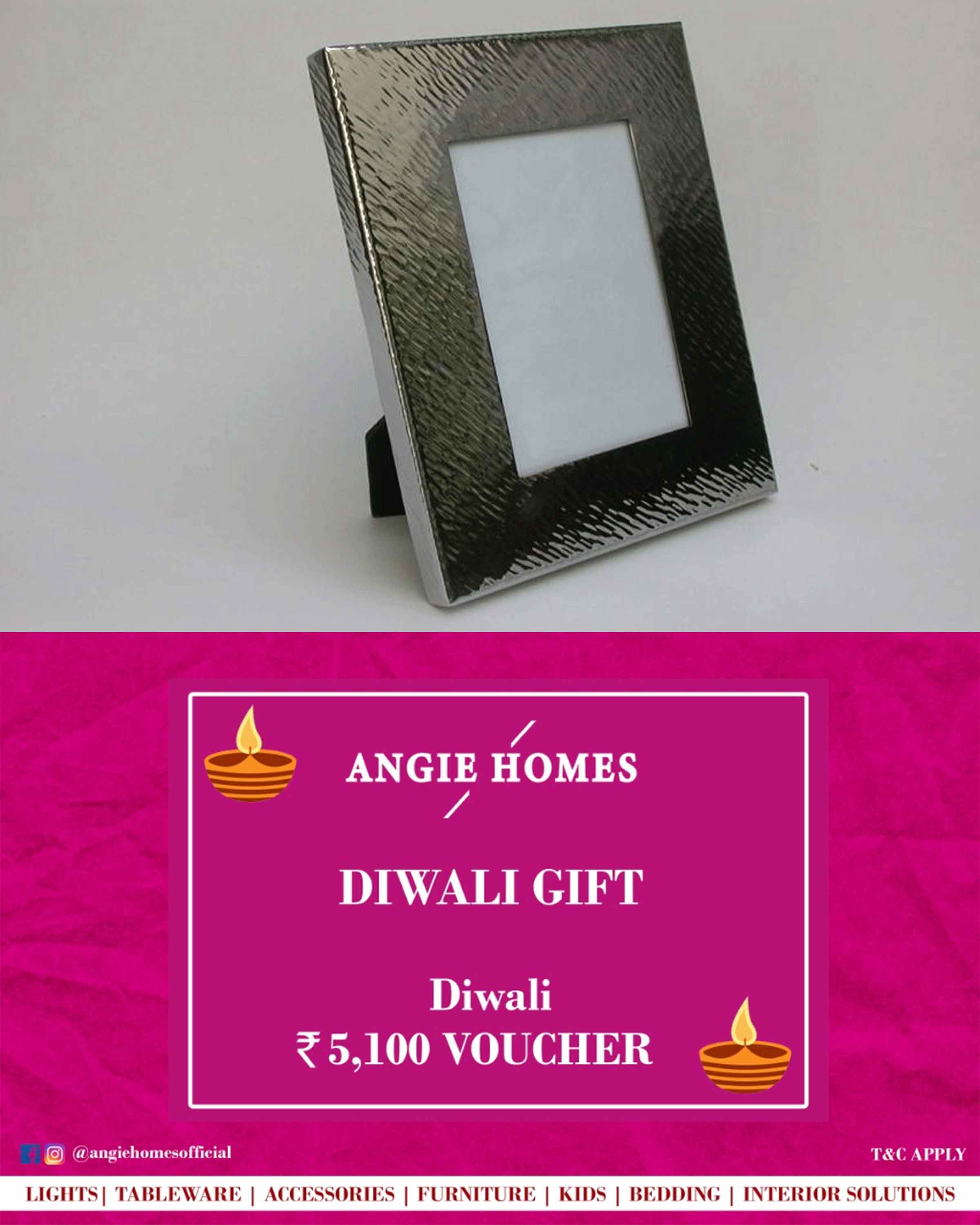 Online Diwali Gift Card Voucher for Silver Leaf Photo Frame | Accessories ANGIE HOMES