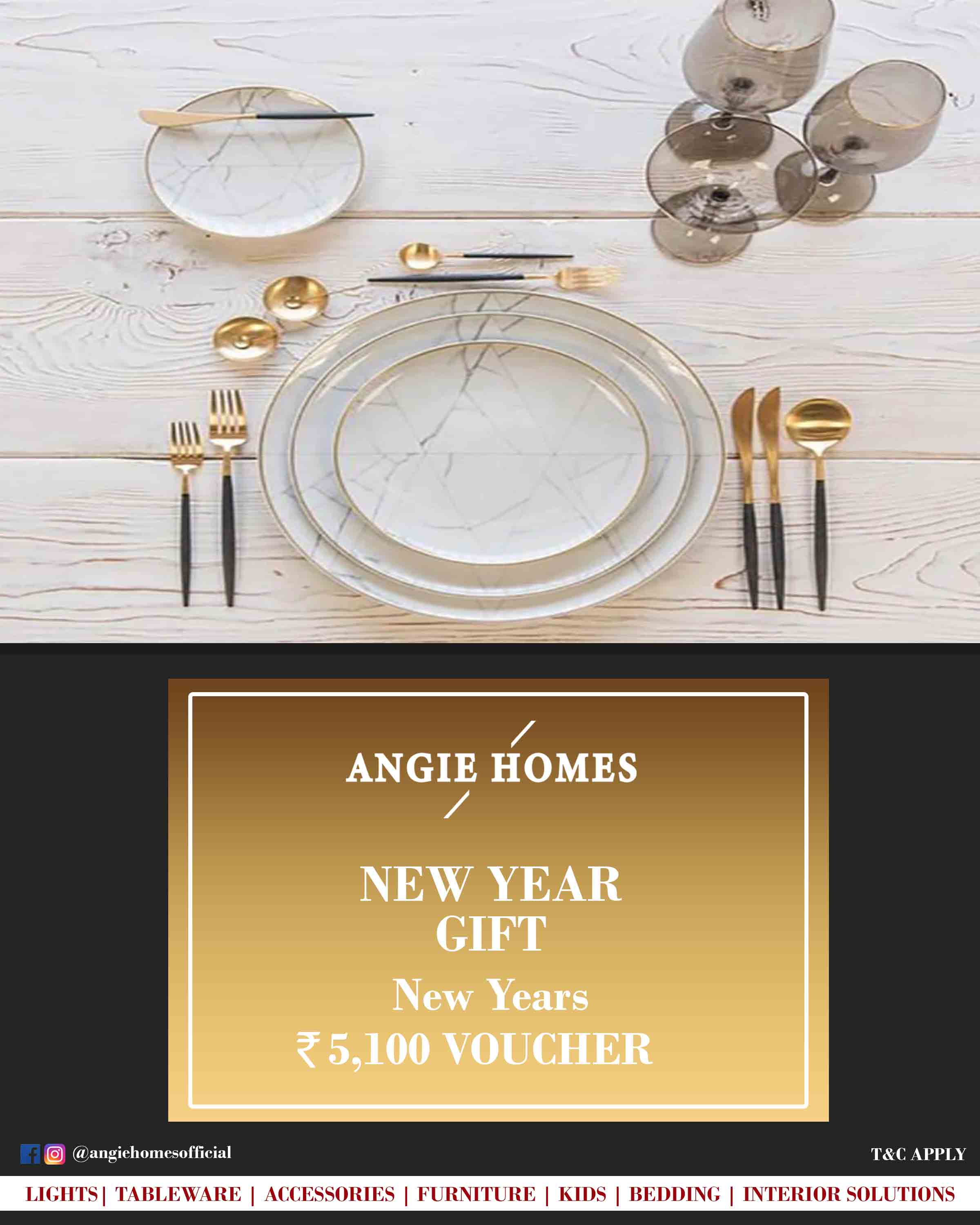 Online New Year Gift Voucher for Tableware | Dinner Set ANGIE HOMES