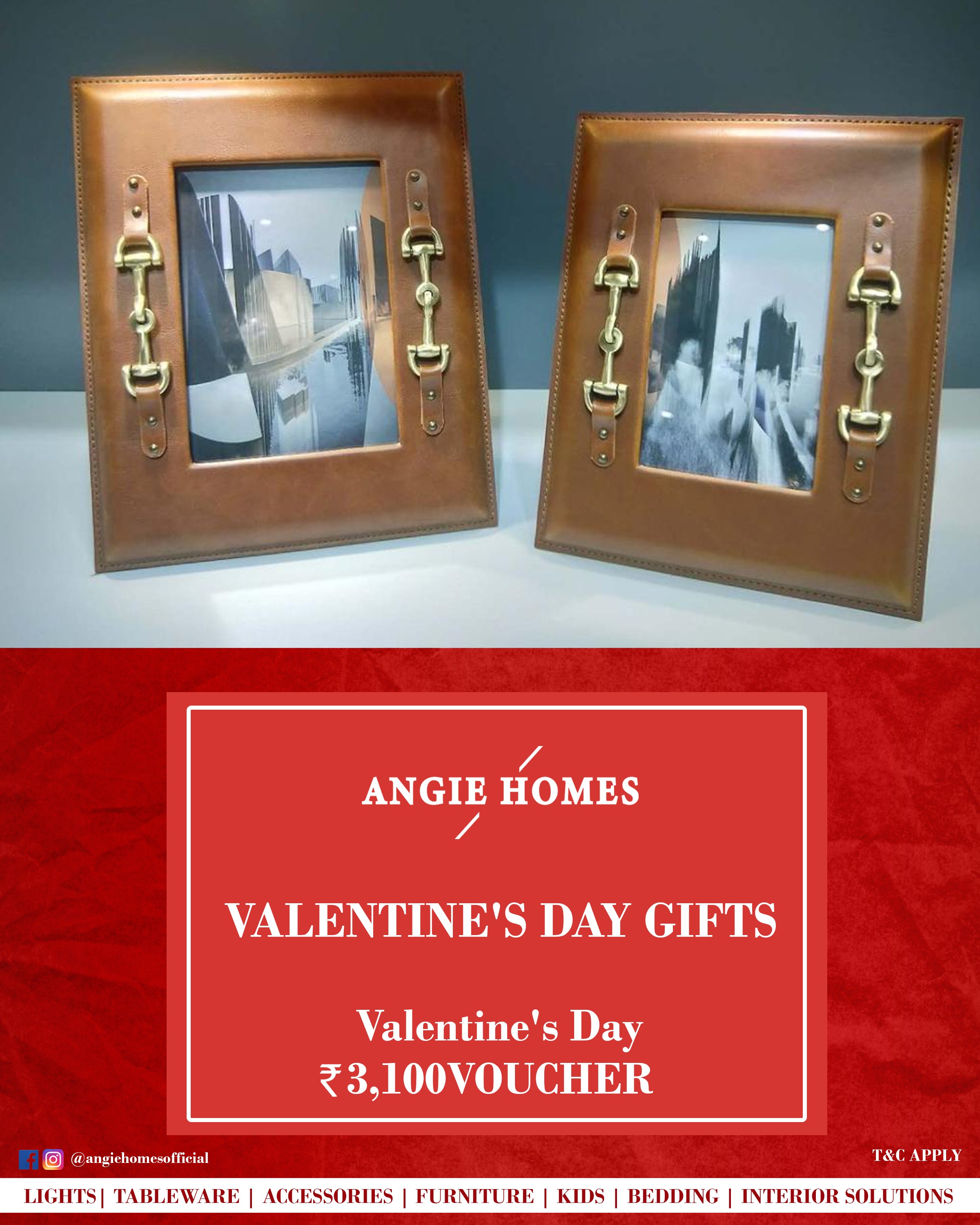 Online Happy Valentine's Day Gift Card Voucher for Photo Frame ANGIE HOMES