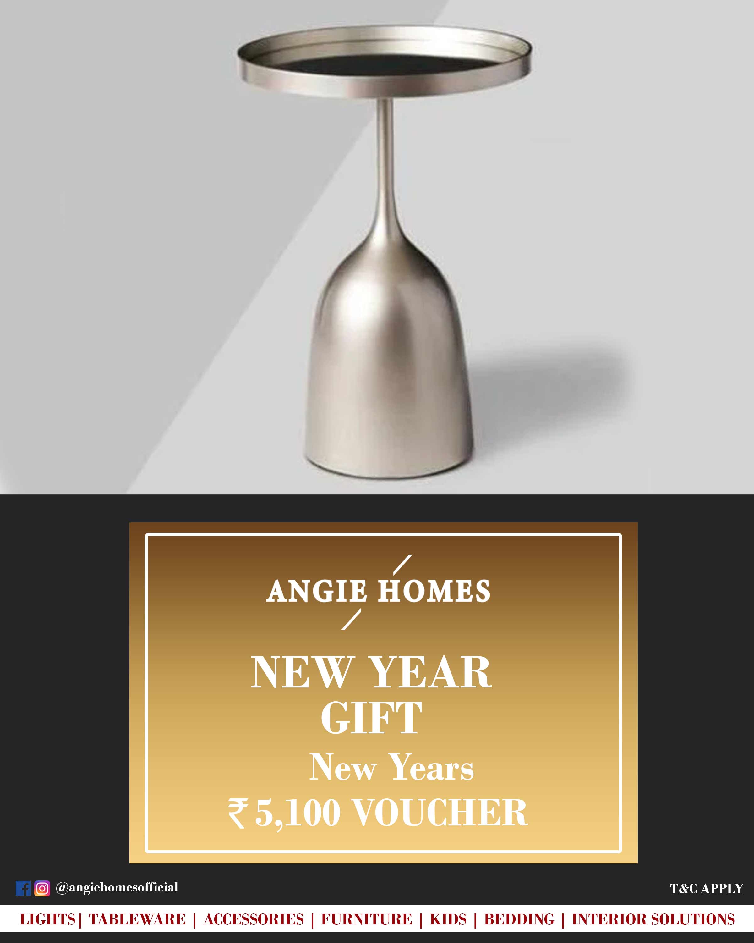 Online New Year Gift Voucher for Grey Side Table | Furniture ANGIE HOMES