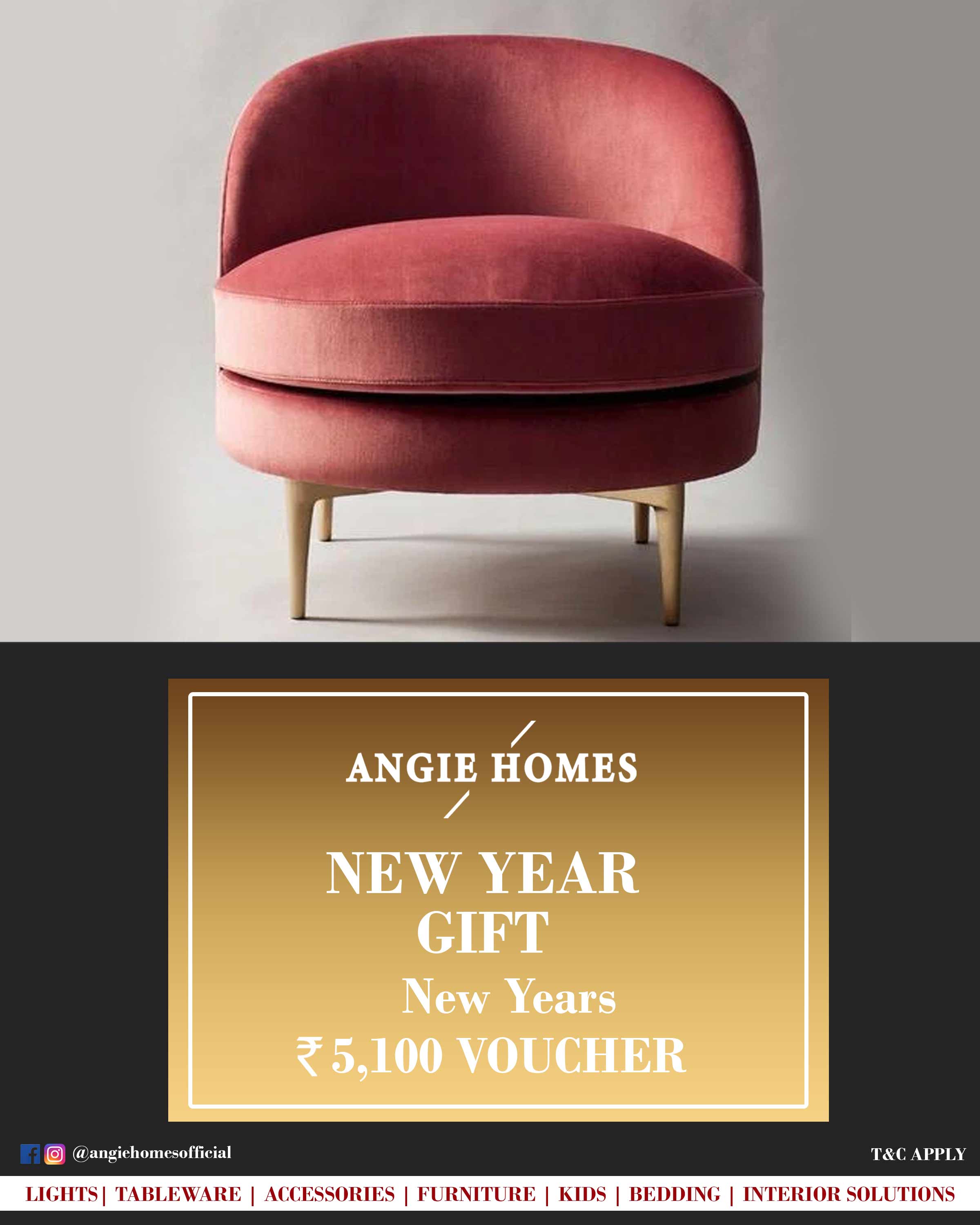 Online New Year Gift Voucher for Sofa - Angie Homes ANGIE HOMES