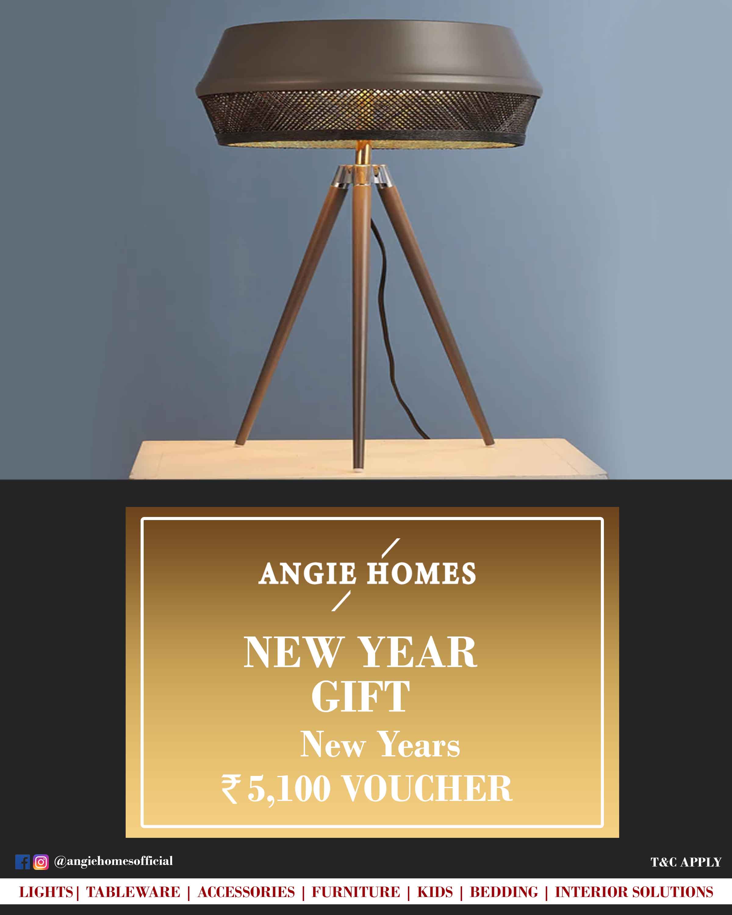 Online New Year Gift Card Voucher for Standing Lights ANGIE HOMES