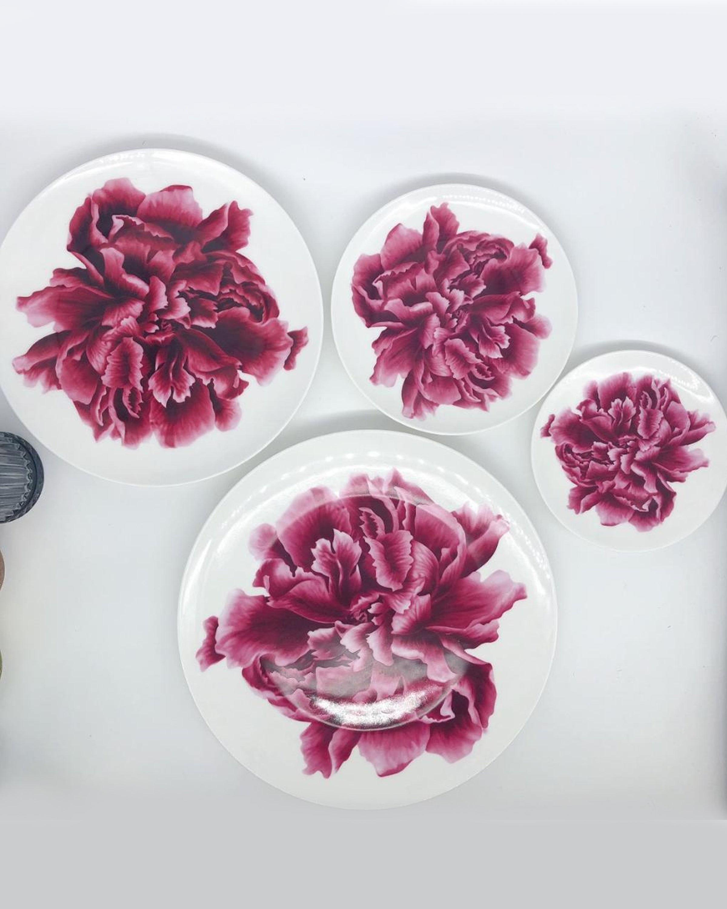 Bone China Pink Floral Design Plates Set Online