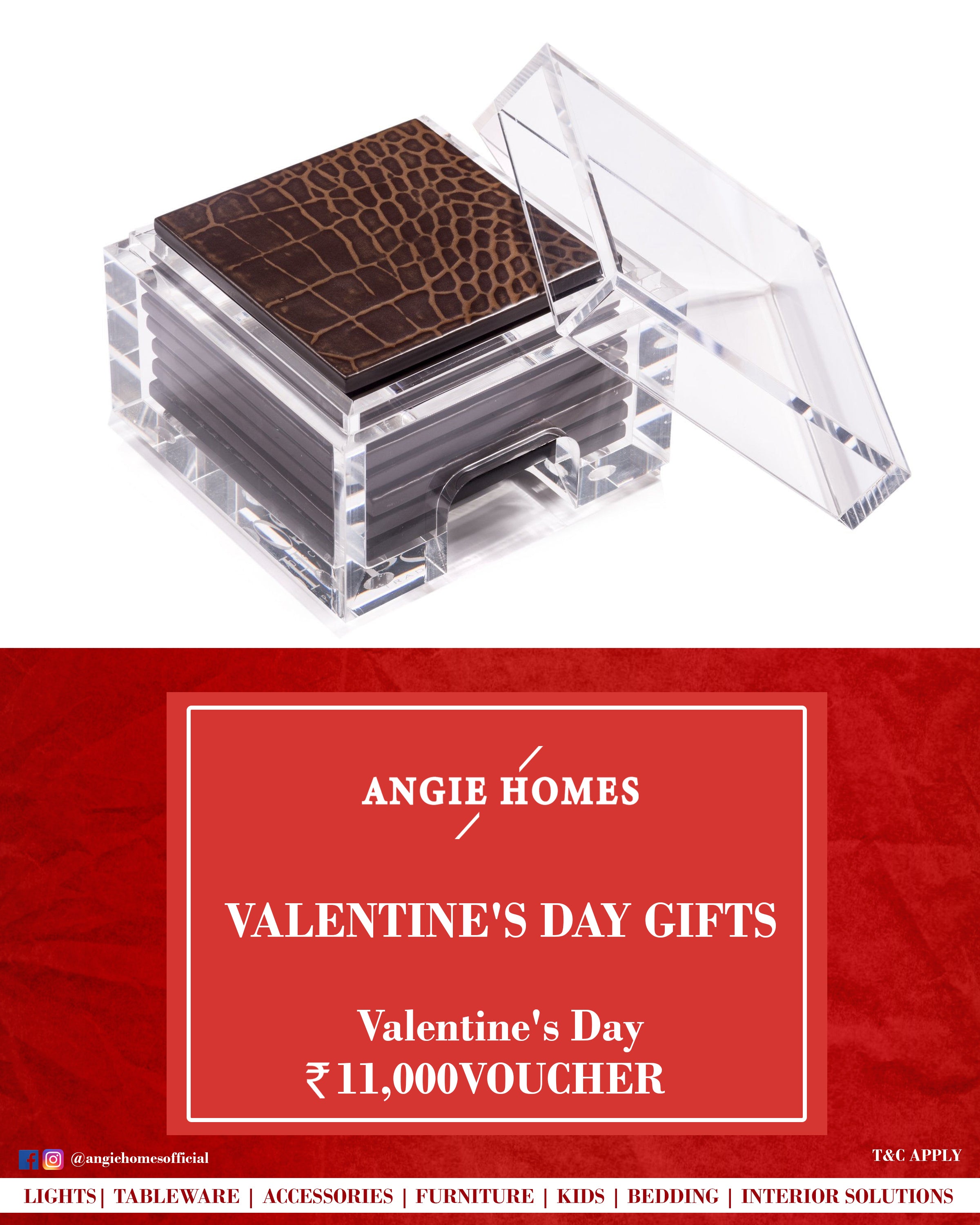 Online Happy Valentine's Day Gift Card Voucher for Coaster ANGIE HOMES