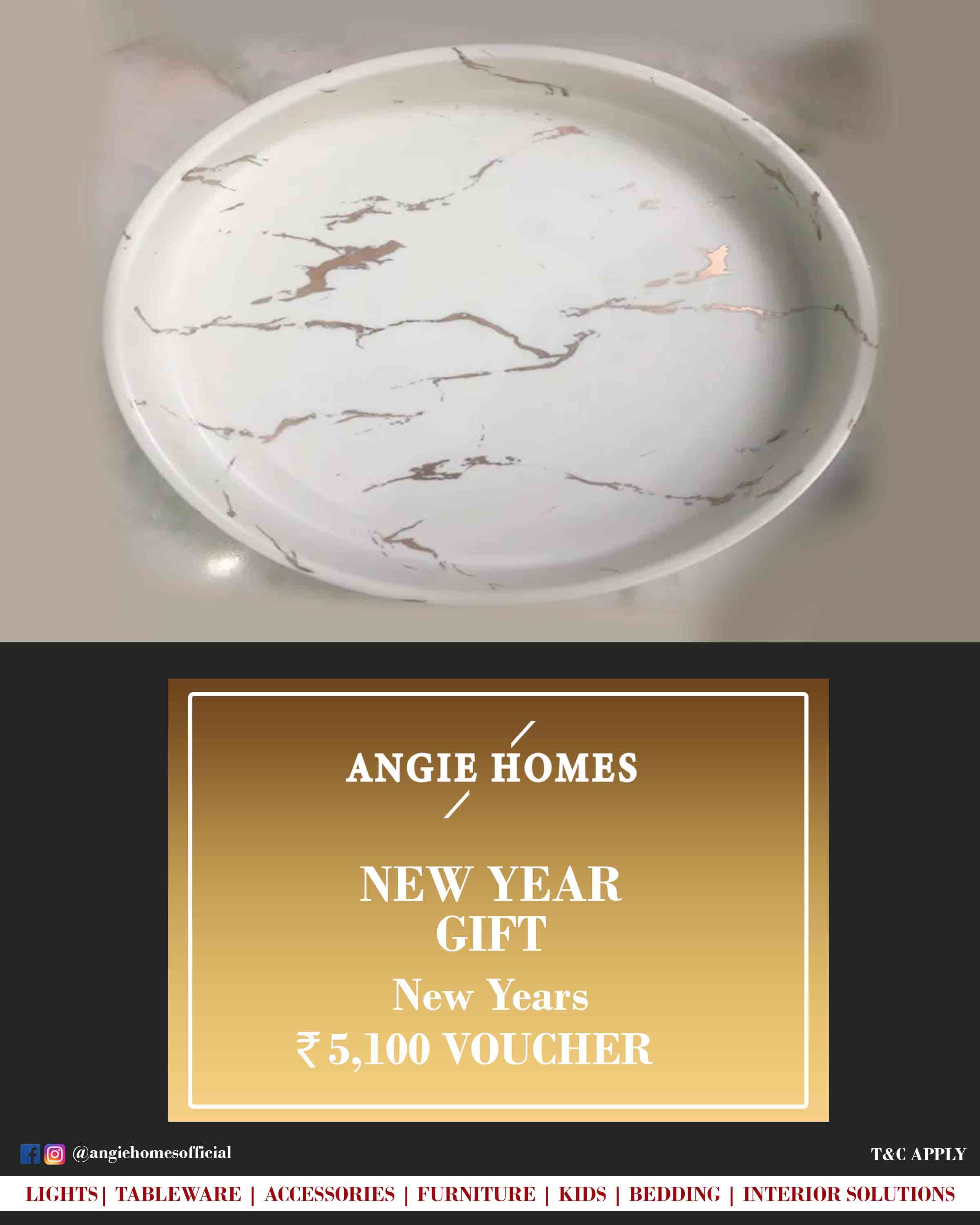 Online New Year Gift Card Voucher for Tableware ANGIE HOMES