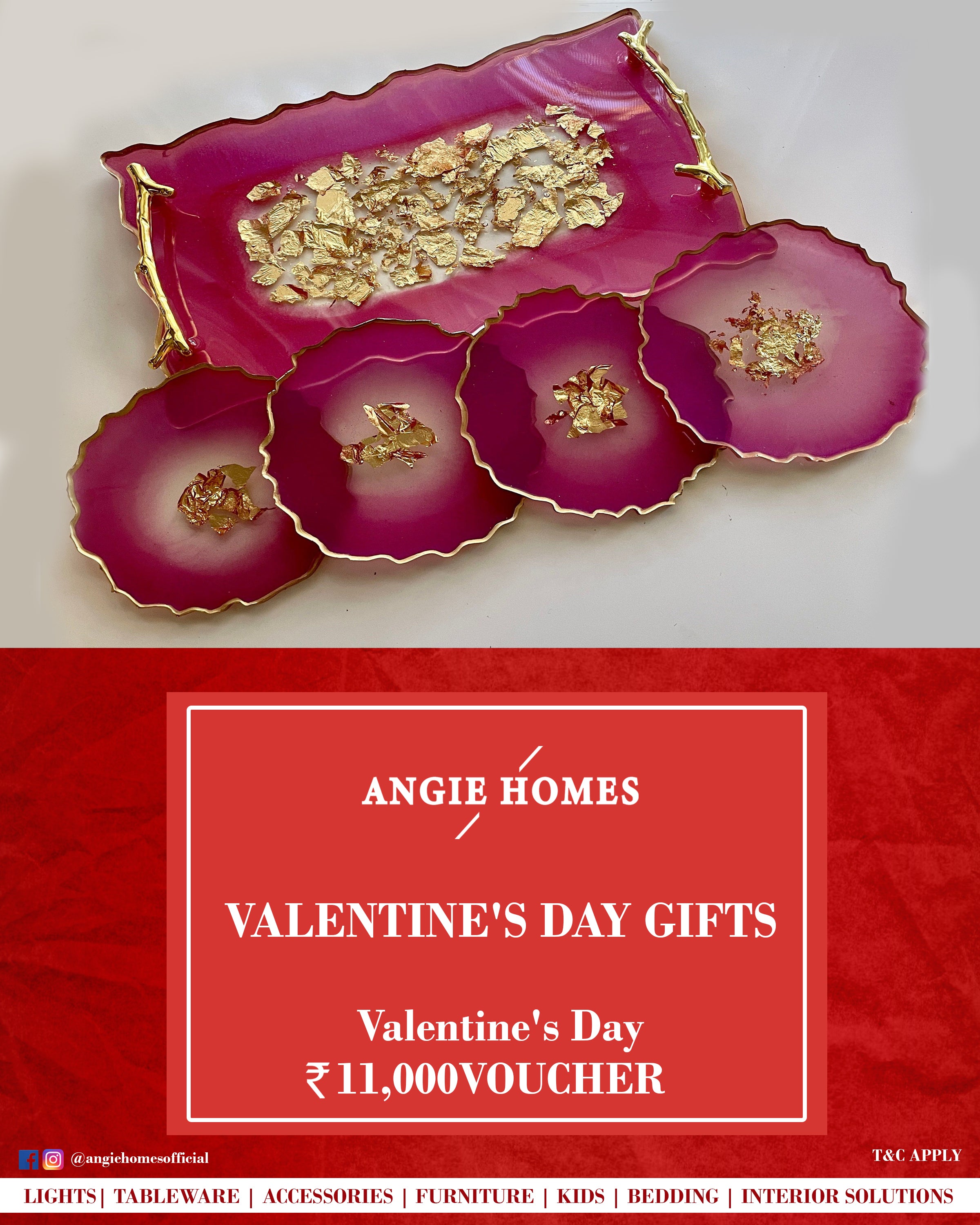 Online Happy Valentine's Day Gift Card Voucher for Coaster ANGIE HOMES