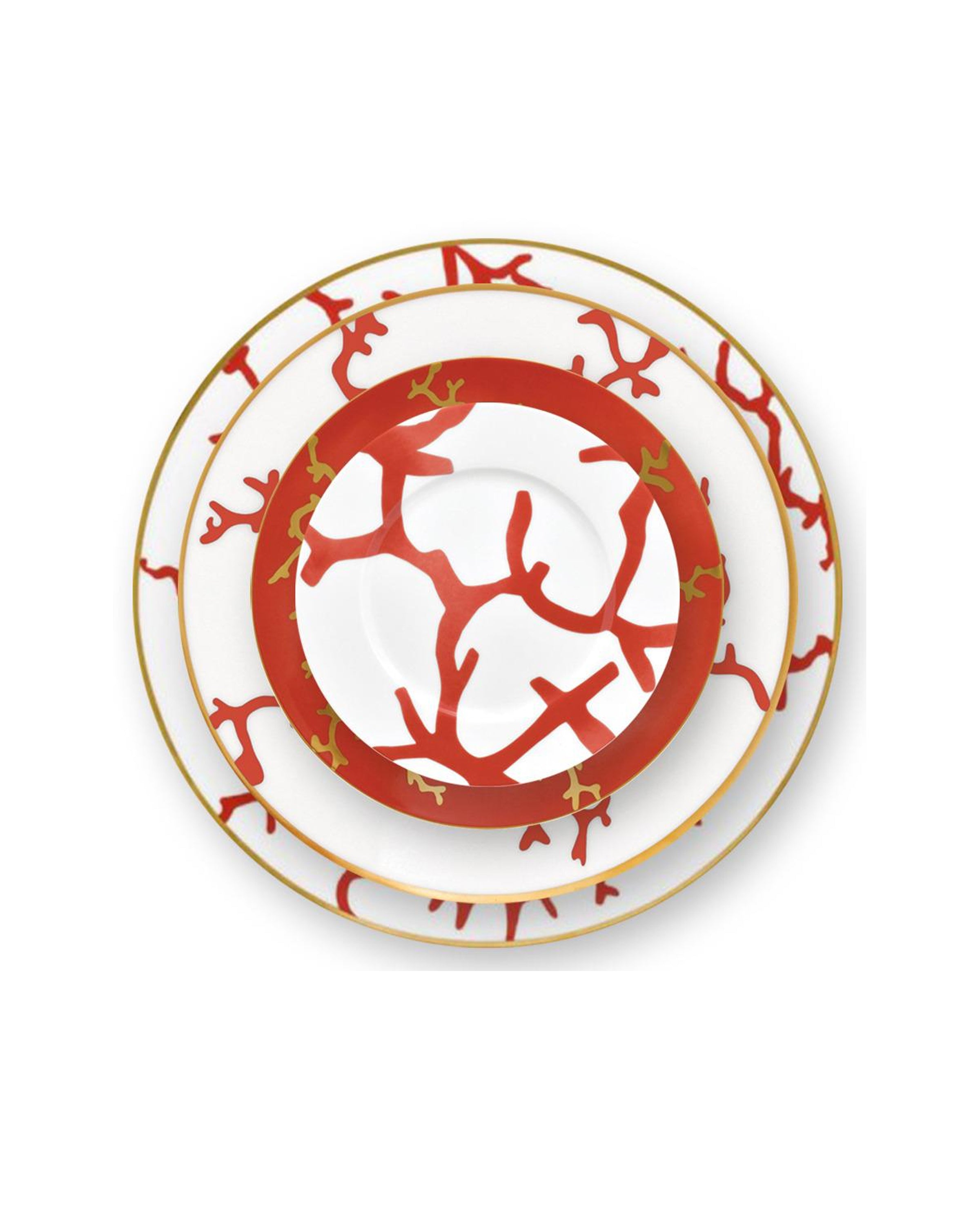 Modern Design Red White Plate Set Online