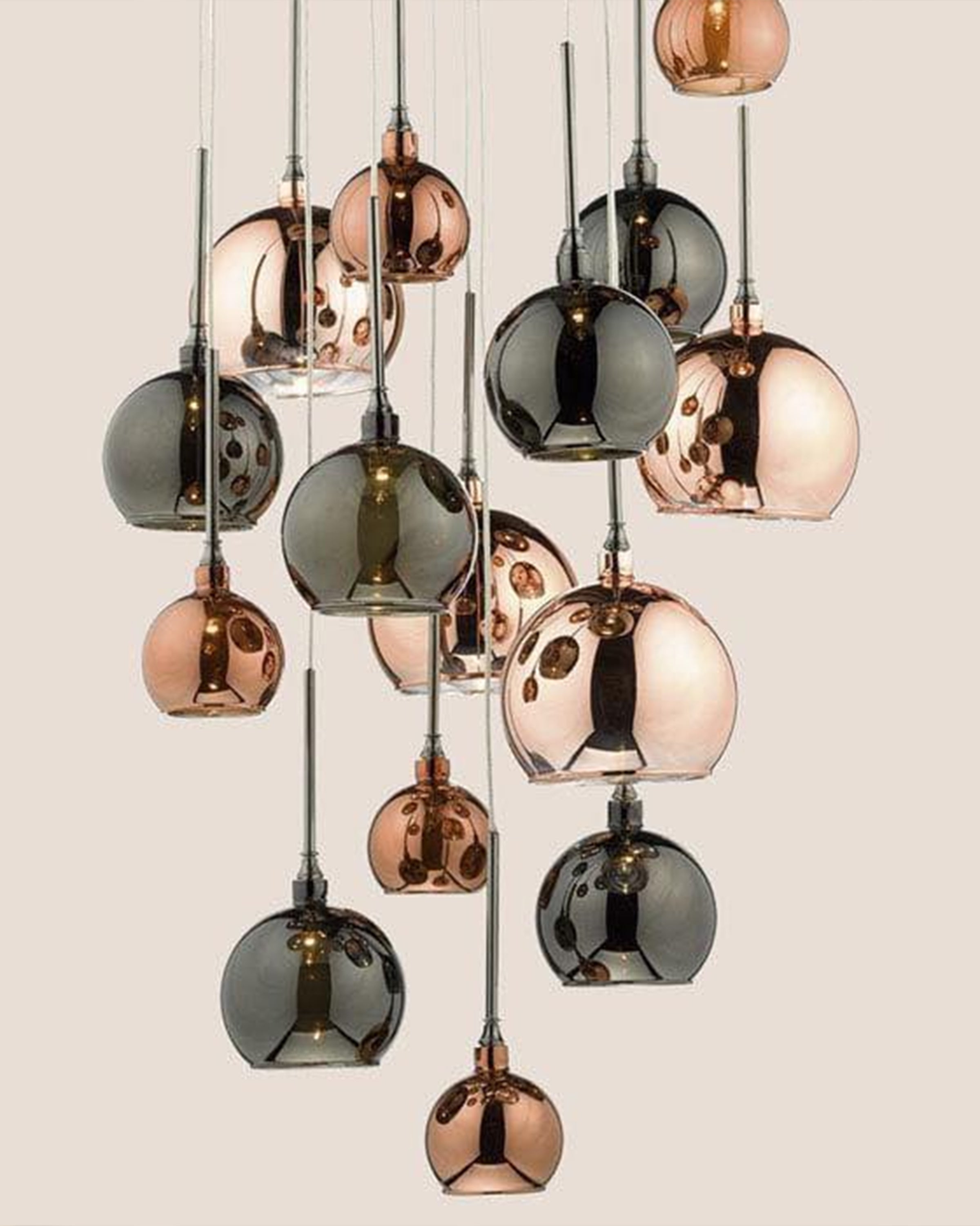 Round Multicolor Metal Hanging Lights ANGIE HOMES