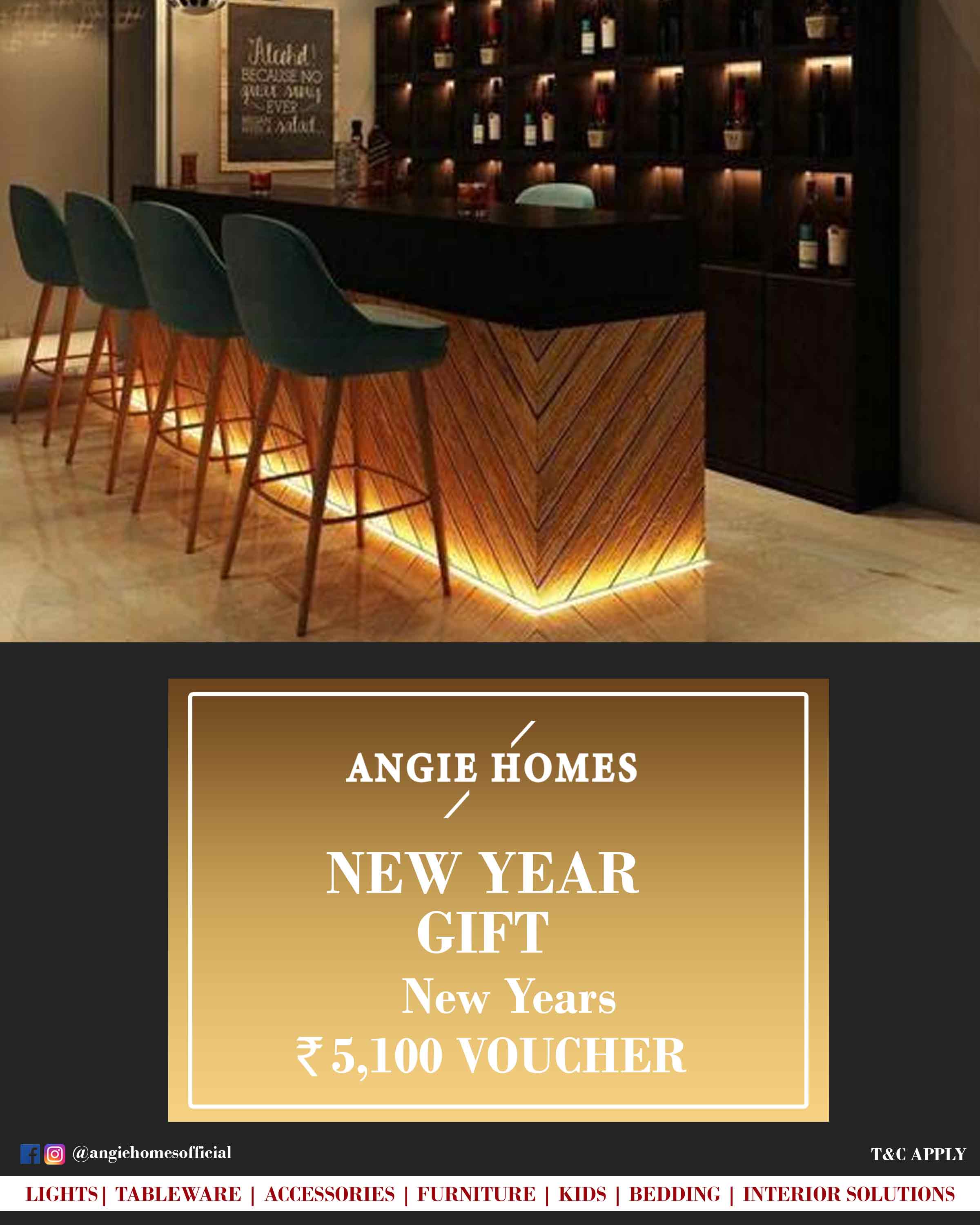 Online New Year Gift Card Voucher for Modern Bar Chair | Furniture ANGIE HOMES