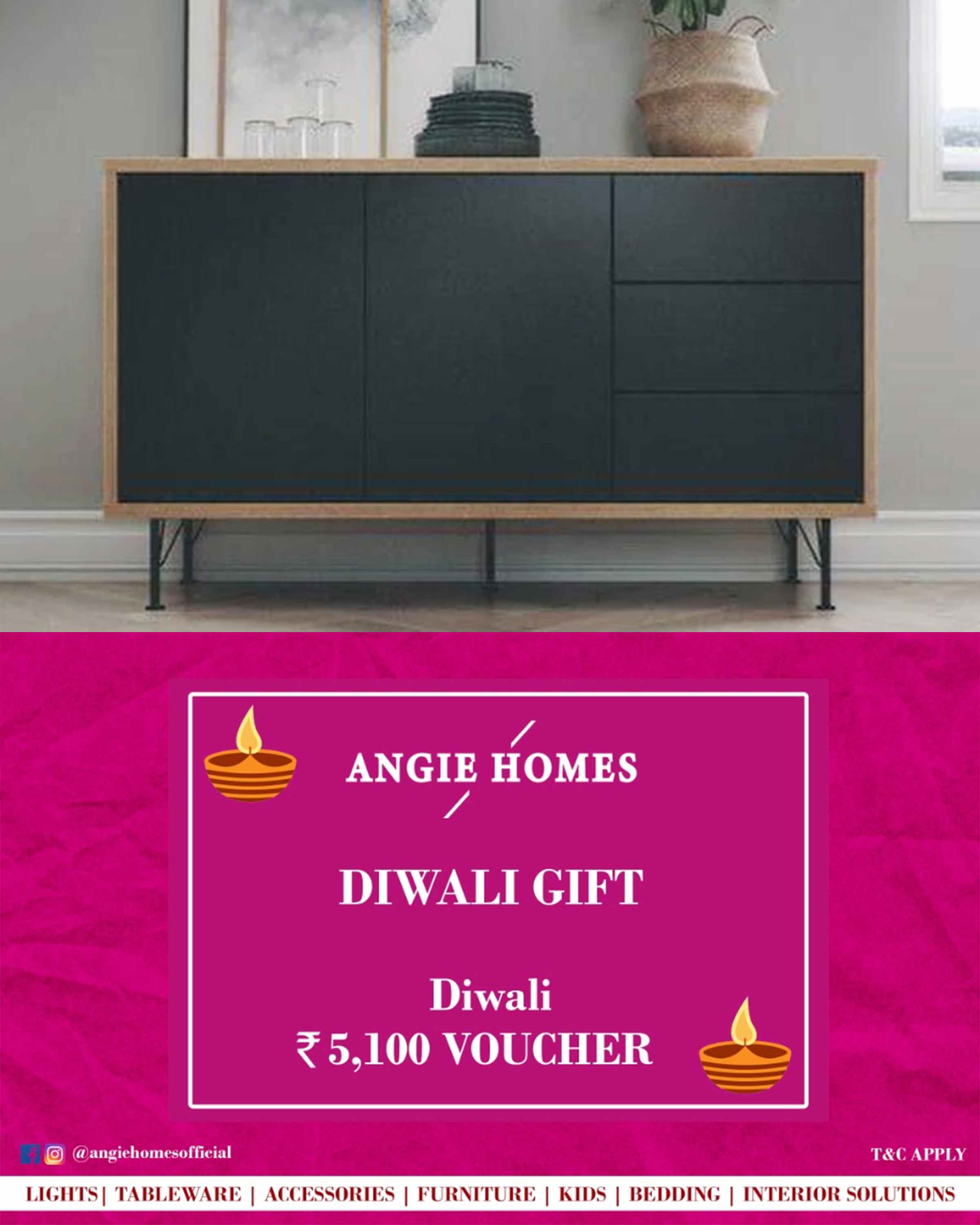 Online Diwali Gift Card Voucher for Rectangle Wooden Console | Furniture ANGIE HOMES