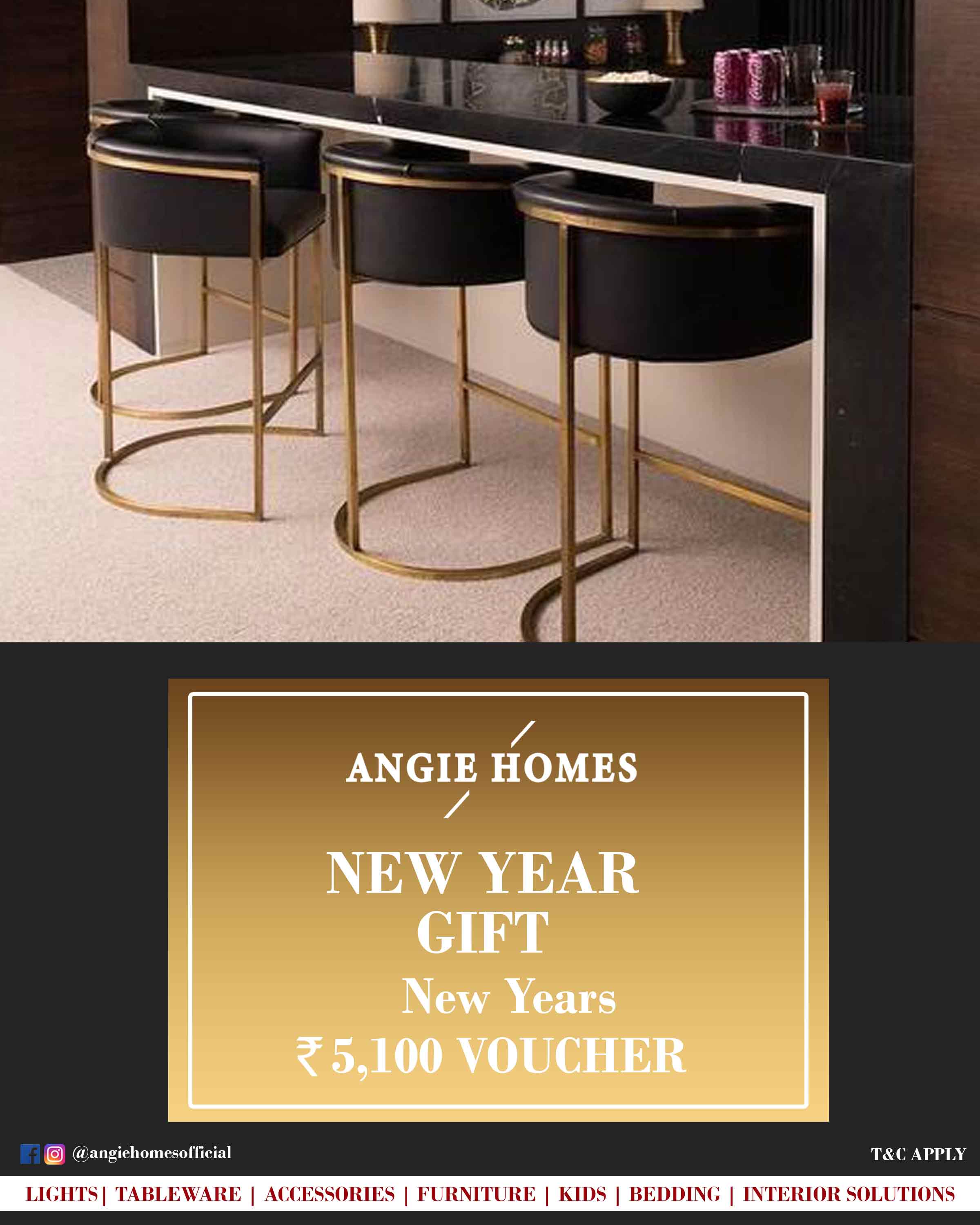 Online New Year Gift Card Voucher for Modern Home Bar Chair | Furniture ANGIE HOMES