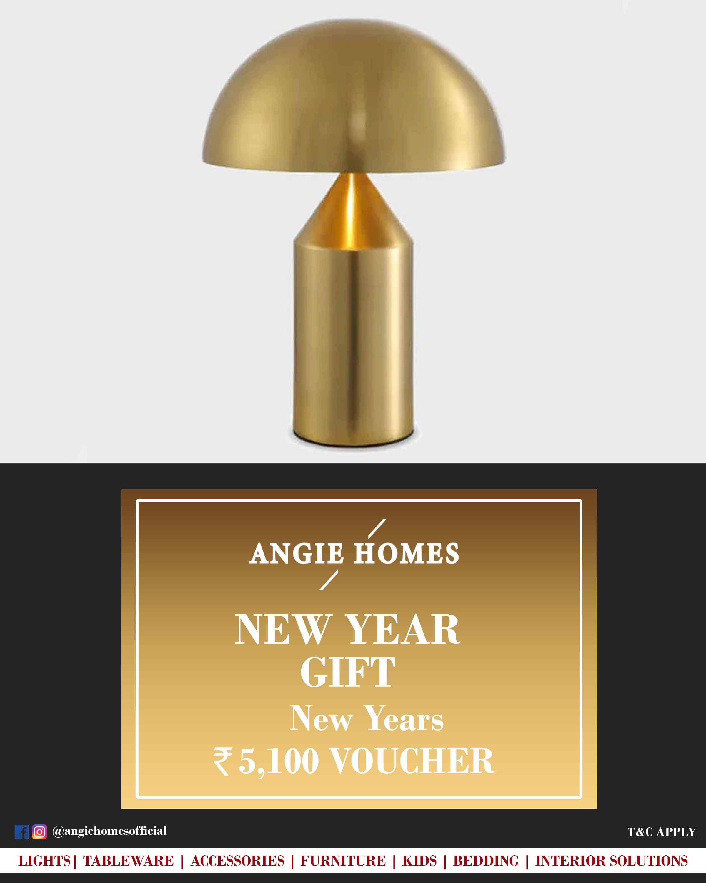 Best New Year Gift Card Voucher for Table Lamps - Angie Homes ANGIE HOMES