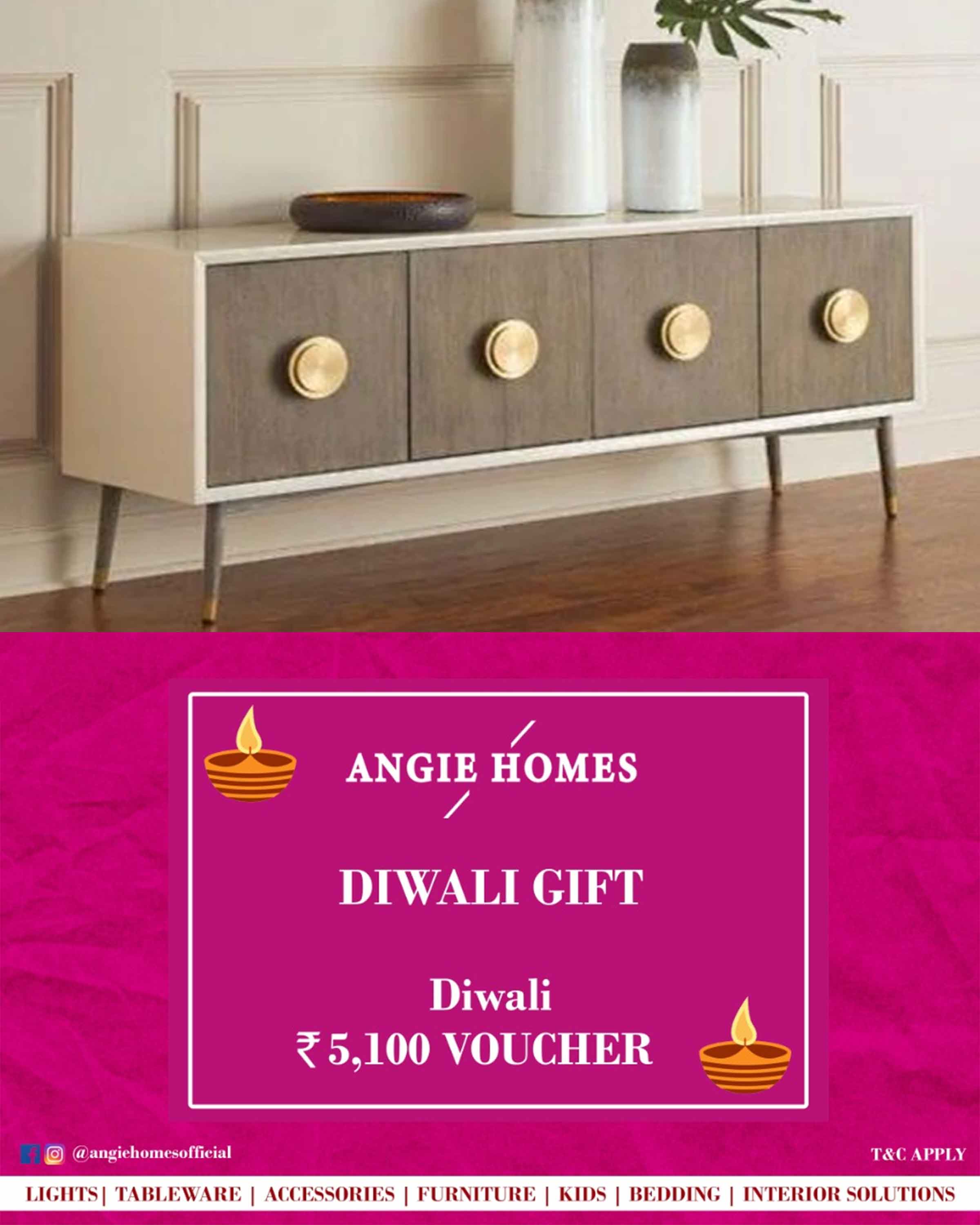Online Diwali Gift Card Voucher for Wooden Console with Drawer | Furniture ANGIE HOMES