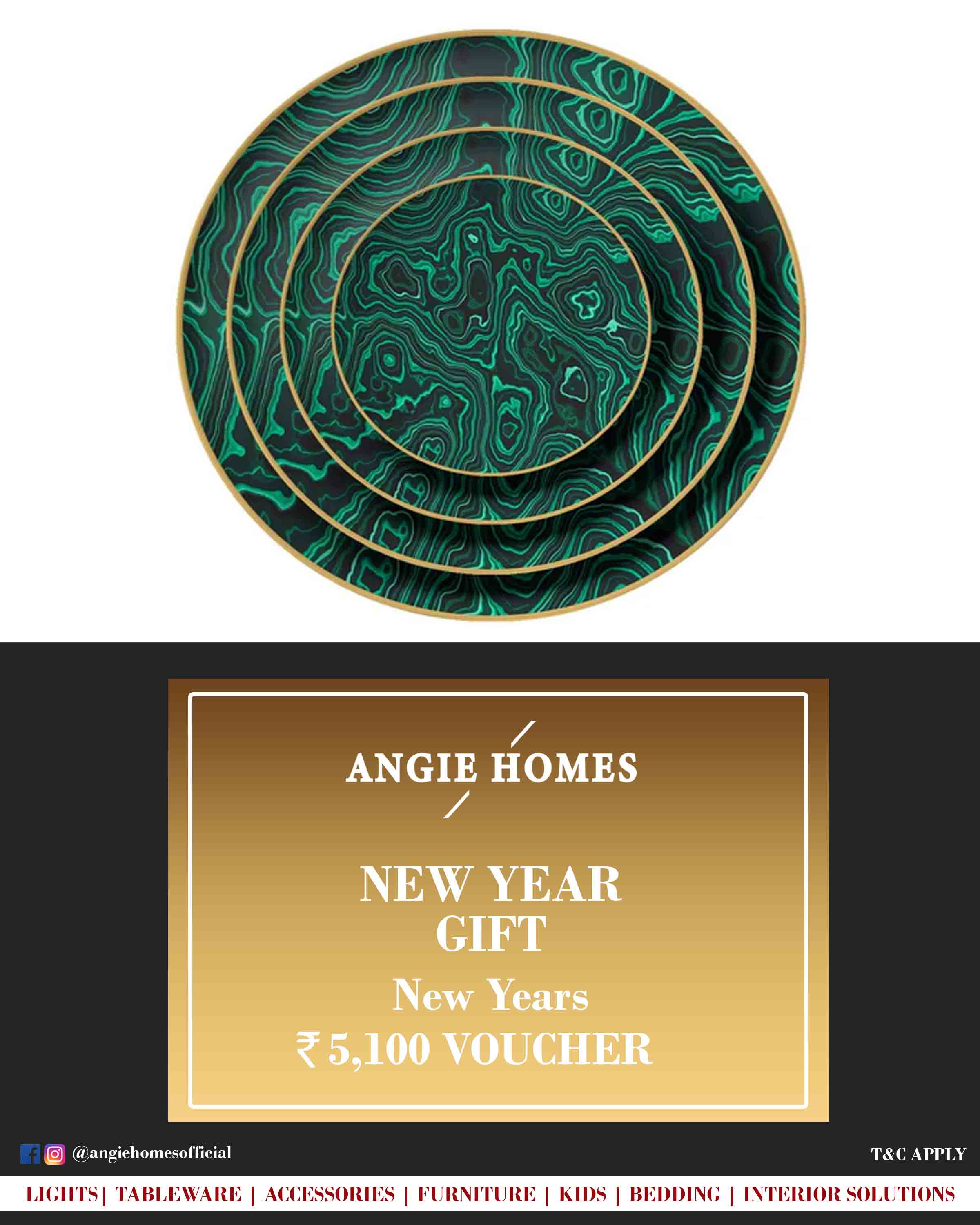 Online New Year Gift Card Voucher for Tableware ANGIE HOMES