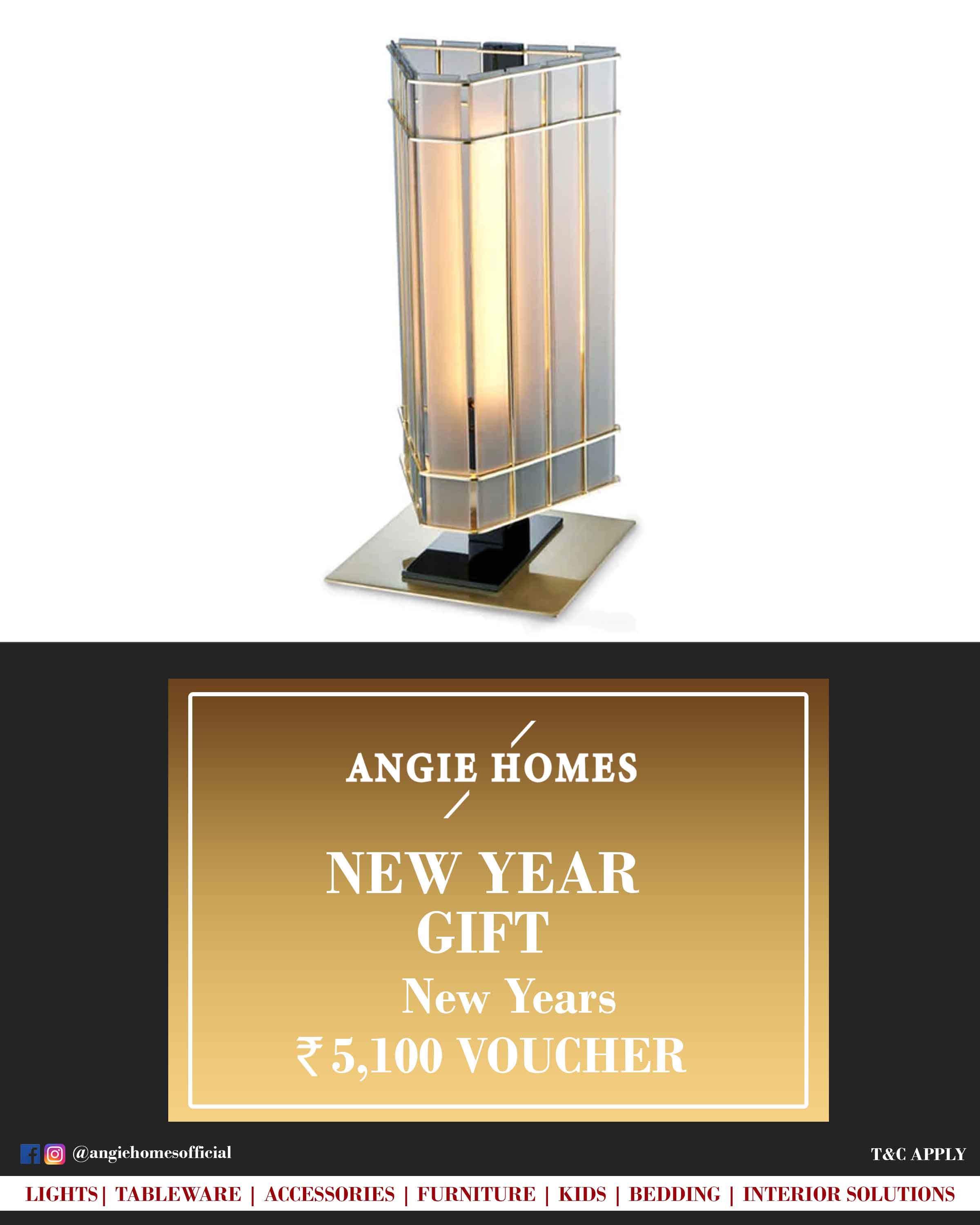 Online New Year Gift Card Voucher for Table Lamp - Angie Homes ANGIE HOMES