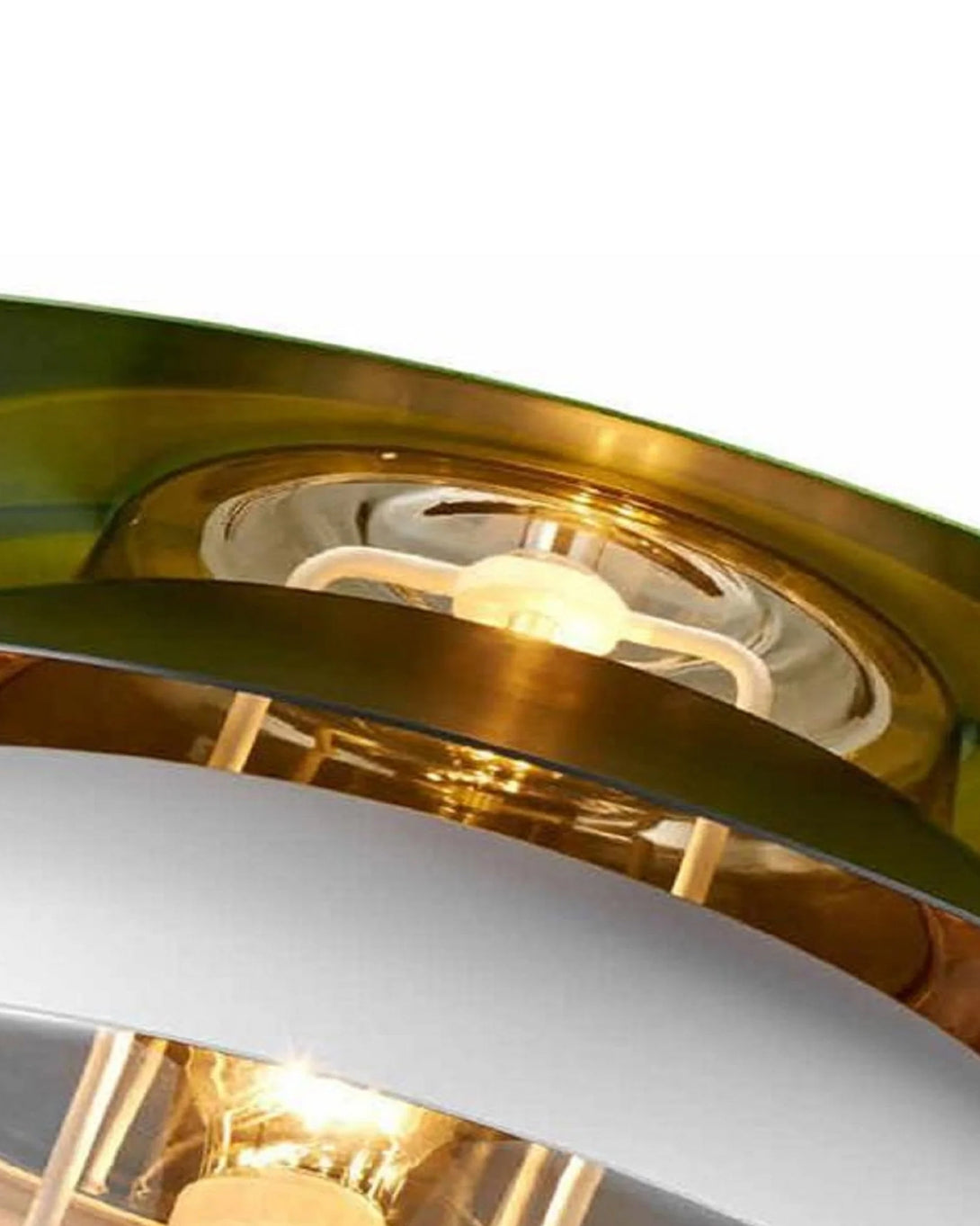 Copper Round Gold Colored Wide Flush Mount Light Table Lamp ANGIE HOMES