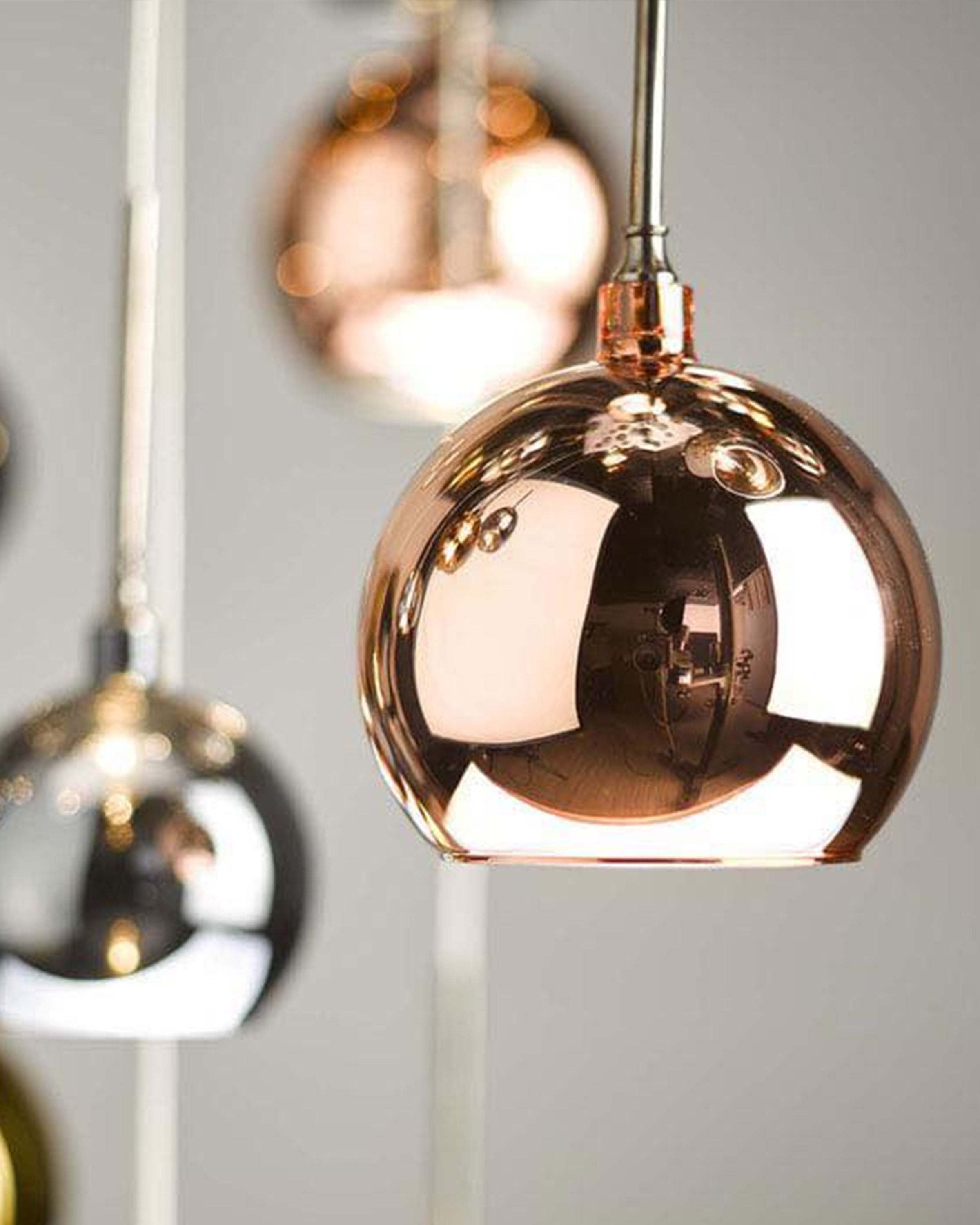 Round Multicolor Metal Hanging Lights ANGIE HOMES