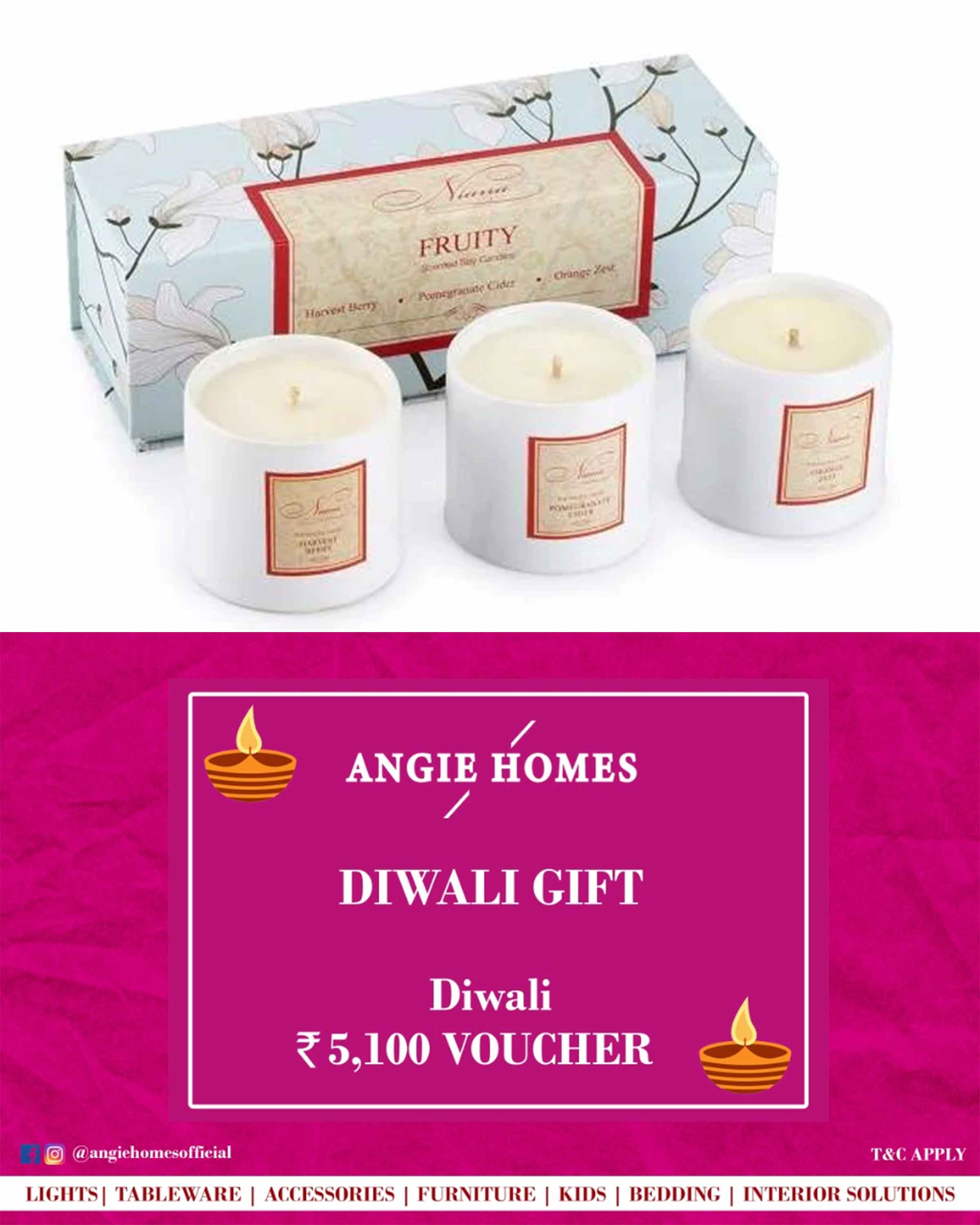 Online Diwali Gift Card Voucher for Candle Set | Accessories ANGIE HOMES