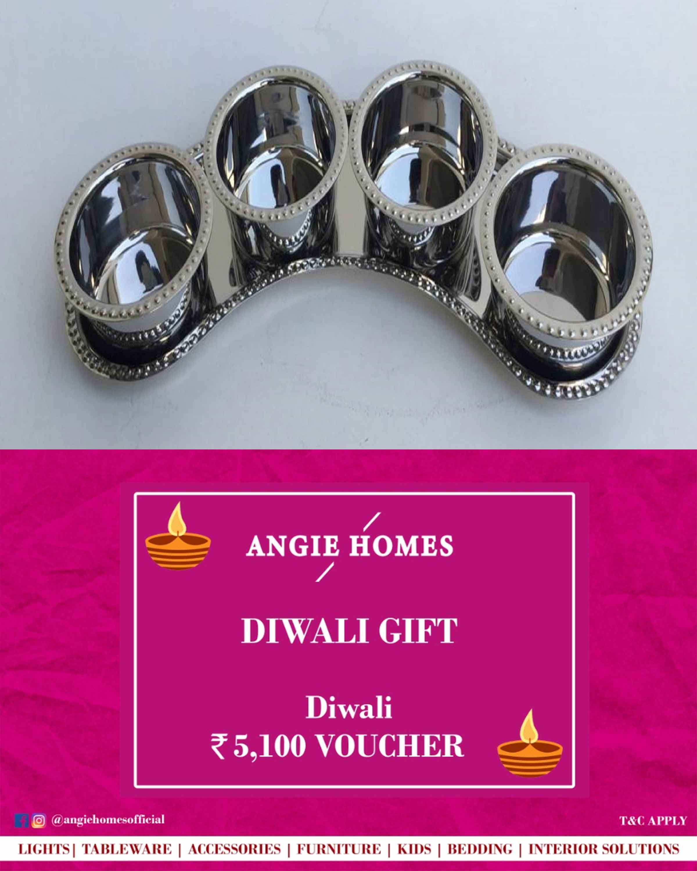 Online Diwali Gift Card Voucher for Bowl & Tray | Serveware ANGIE HOMES