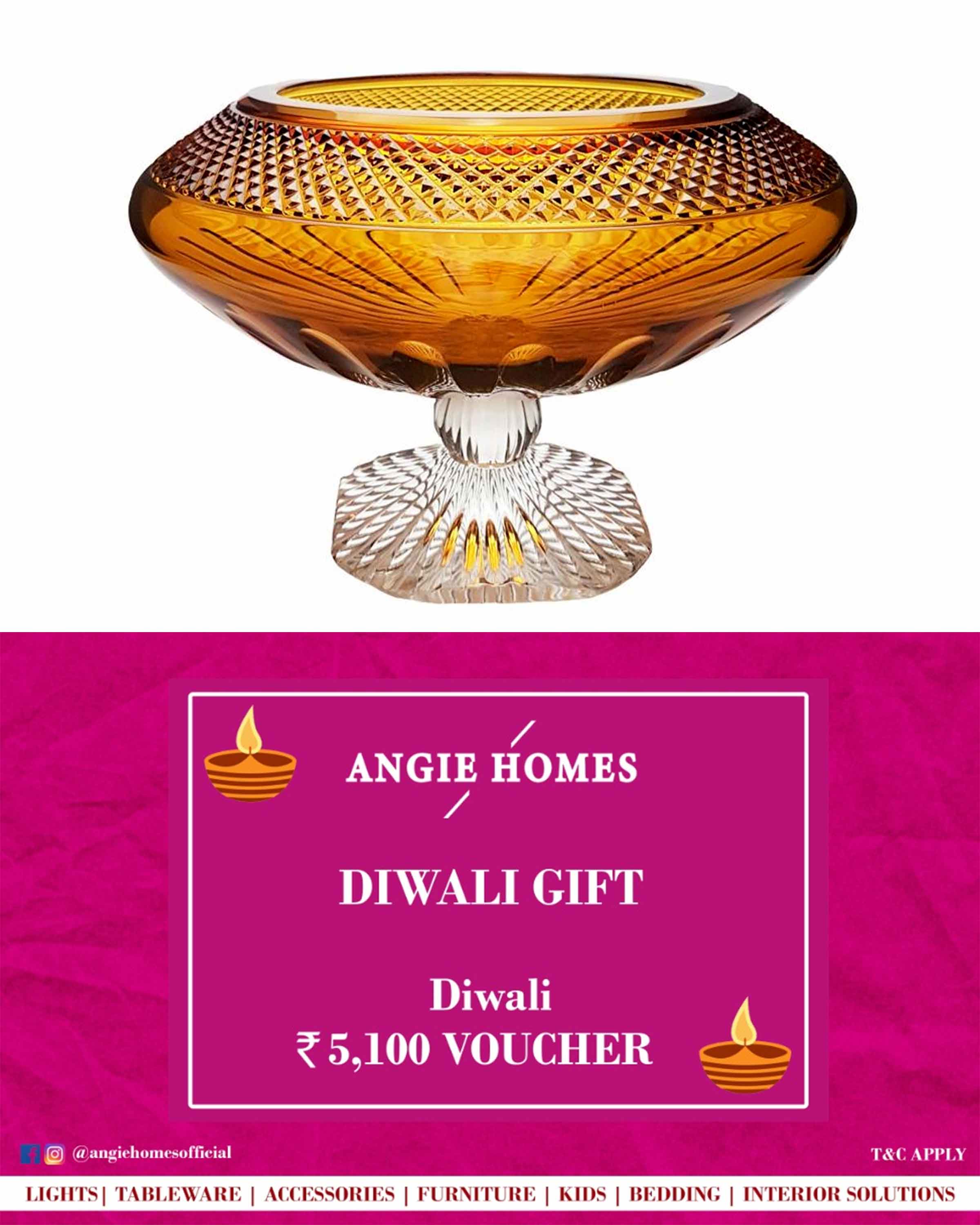 Online Diwali Gift Card Voucher for Gold Crystal Bouquet Flower Vases ANGIE HOMES