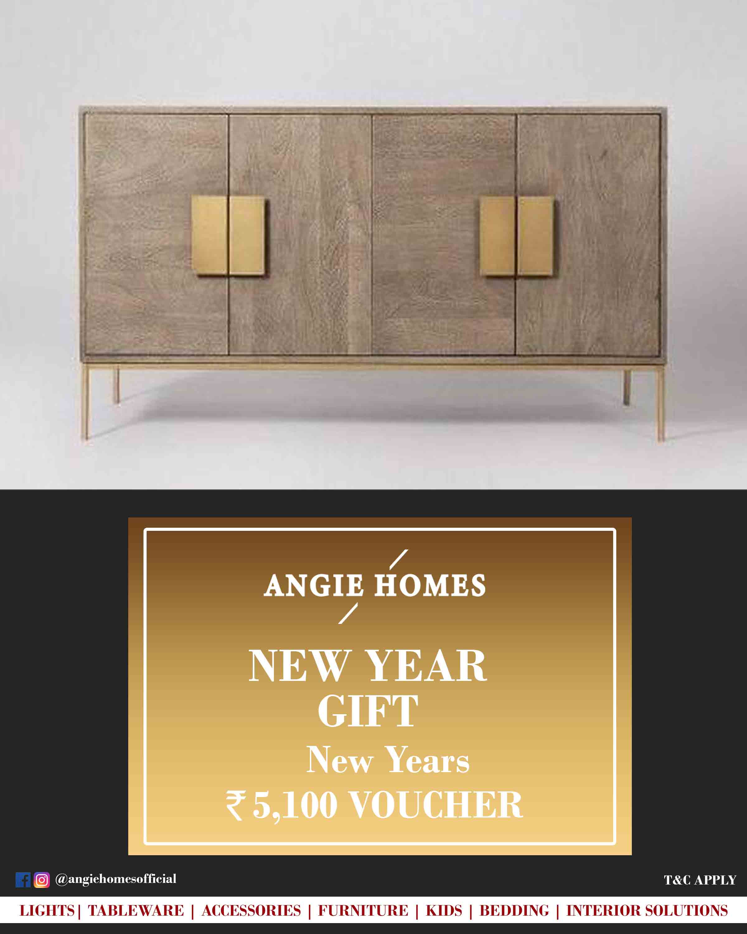 Online New Year Gift Voucher for Wooden Console | Furniture ANGIE HOMES