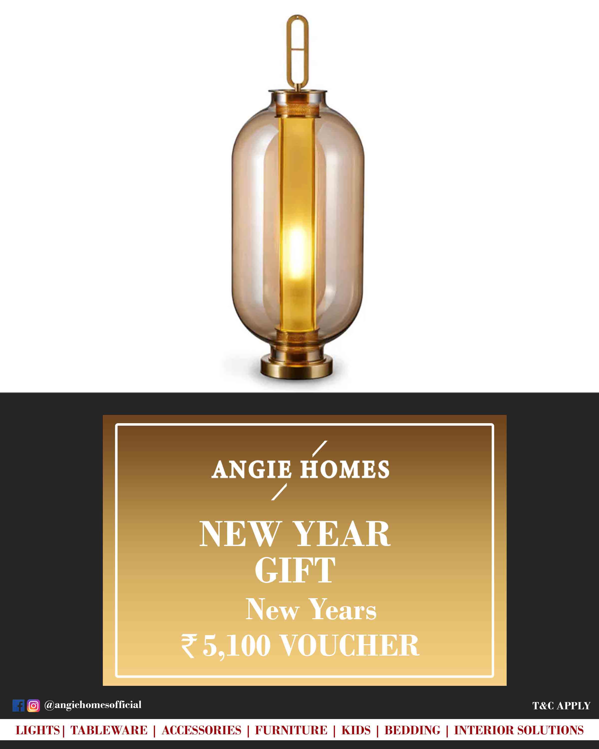 Online New Year Gift Voucher for Online Light | Table Lamp ANGIE HOMES