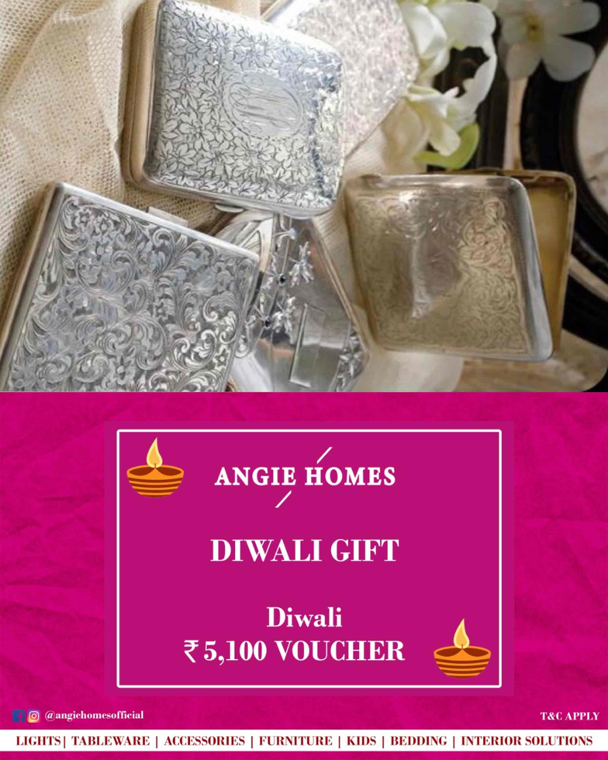 Online Diwali Gift Card Voucher for Round Supari Box | Silverware ANGIE HOMES