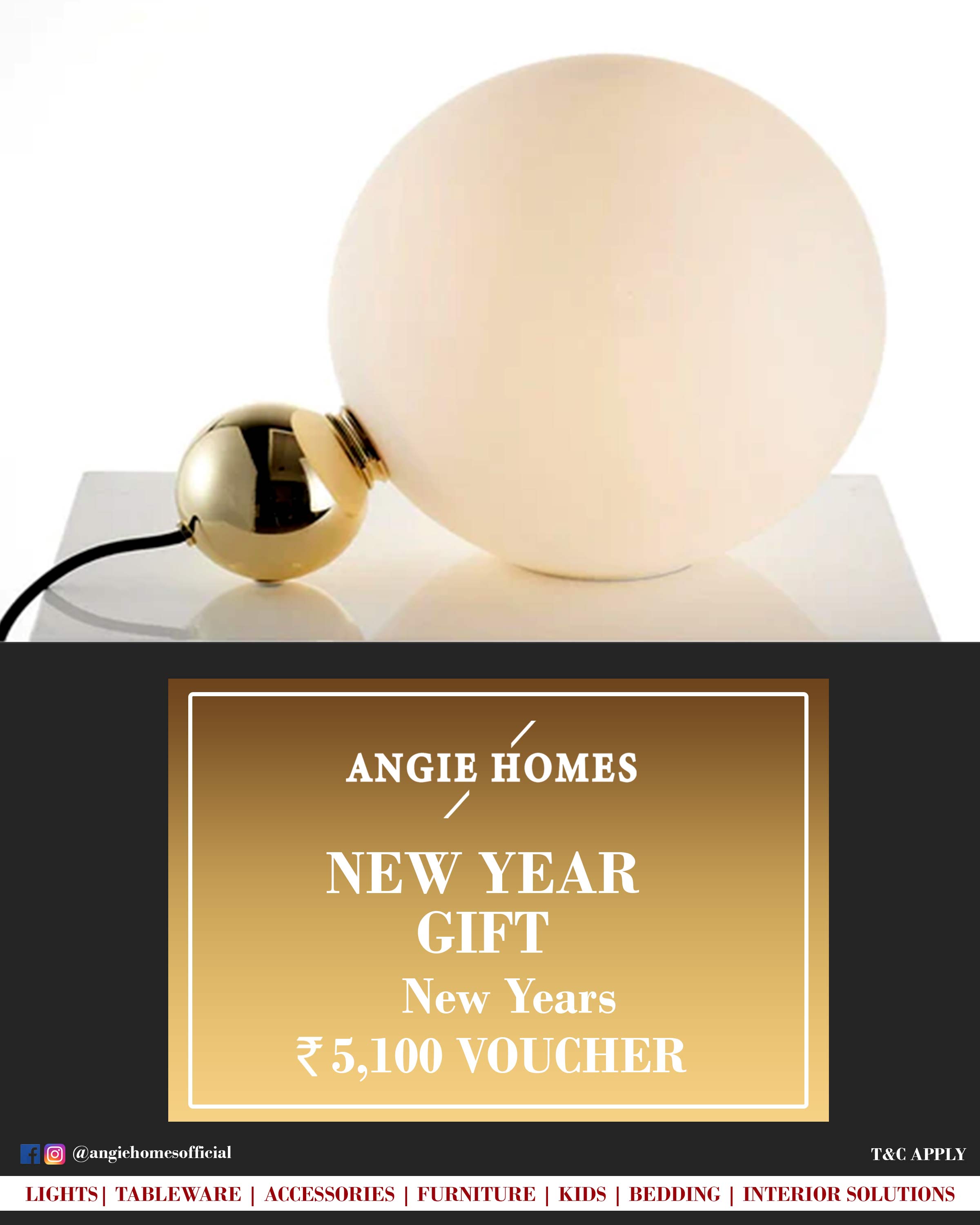 Online New Year Gift Card Voucher for Lights ANGIE HOMES