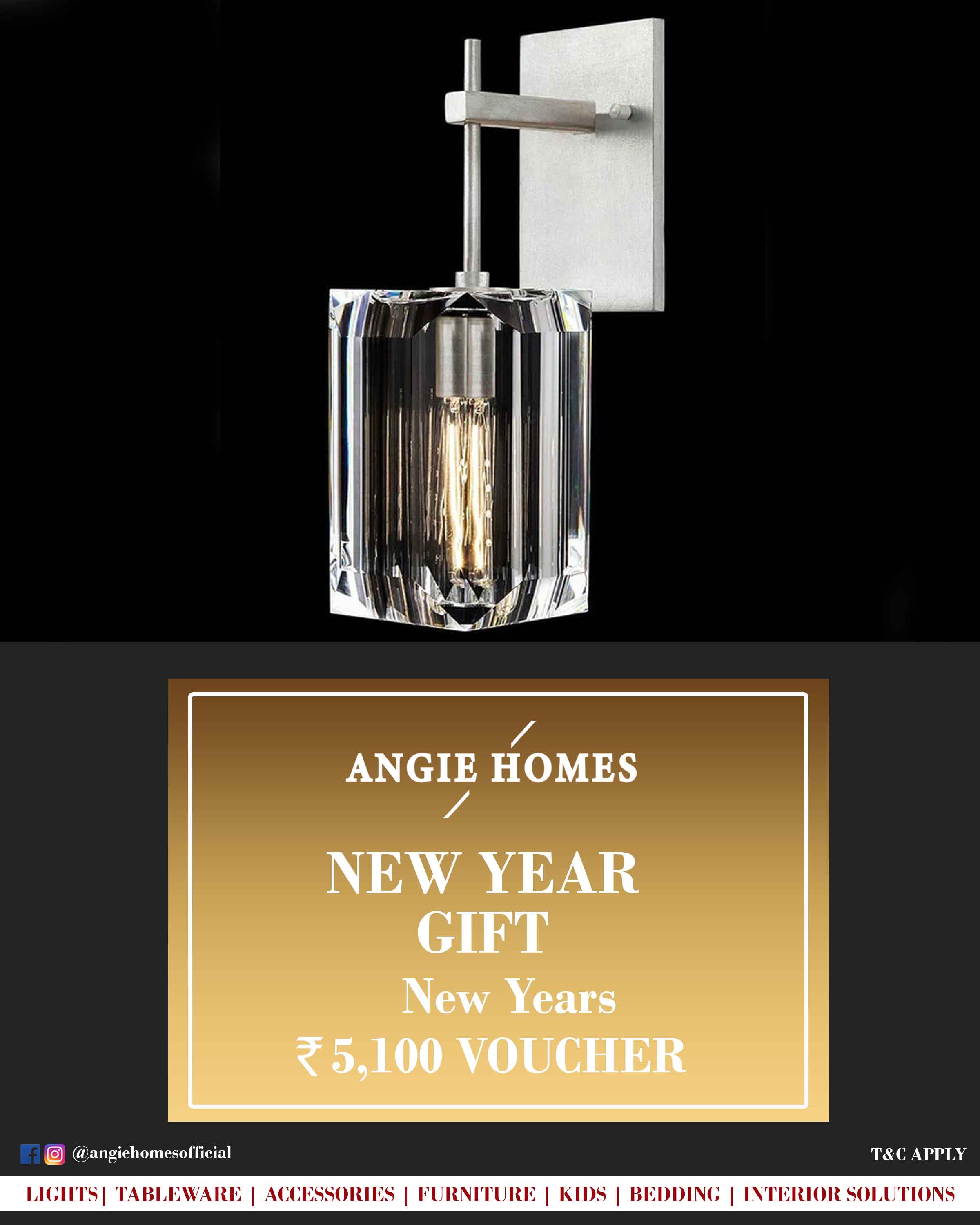 Online New Year Gift Voucher for Online Light | Wall Sconces ANGIE HOMES