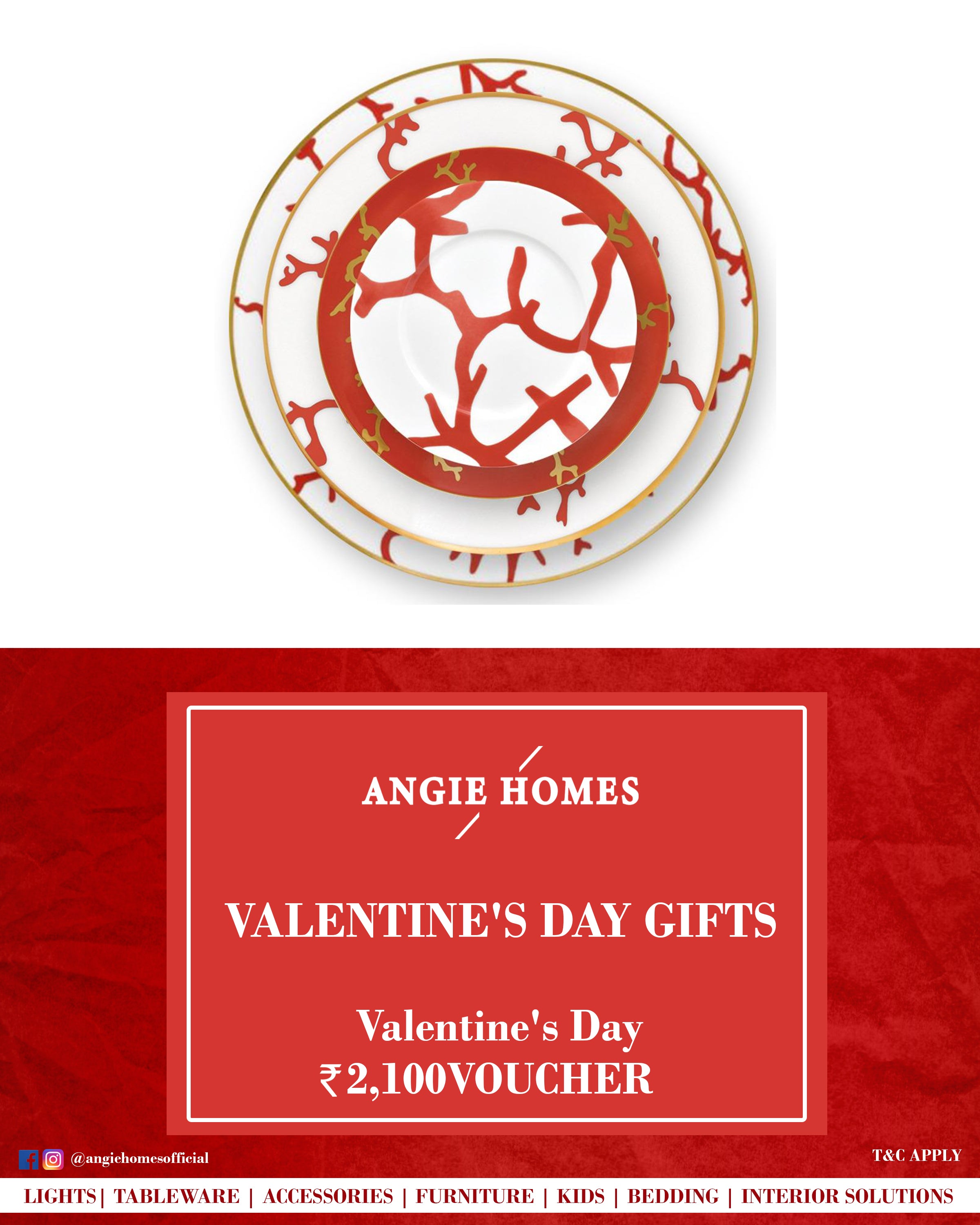 Online Happy Valentine's Day Gift Card Voucher for Red Plate ANGIE HOMES