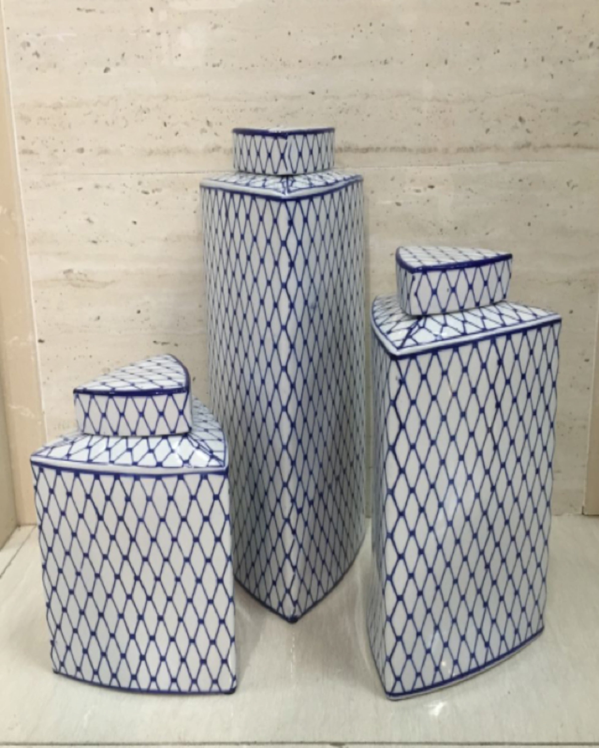 Chinoiserie Blue & White Vases
