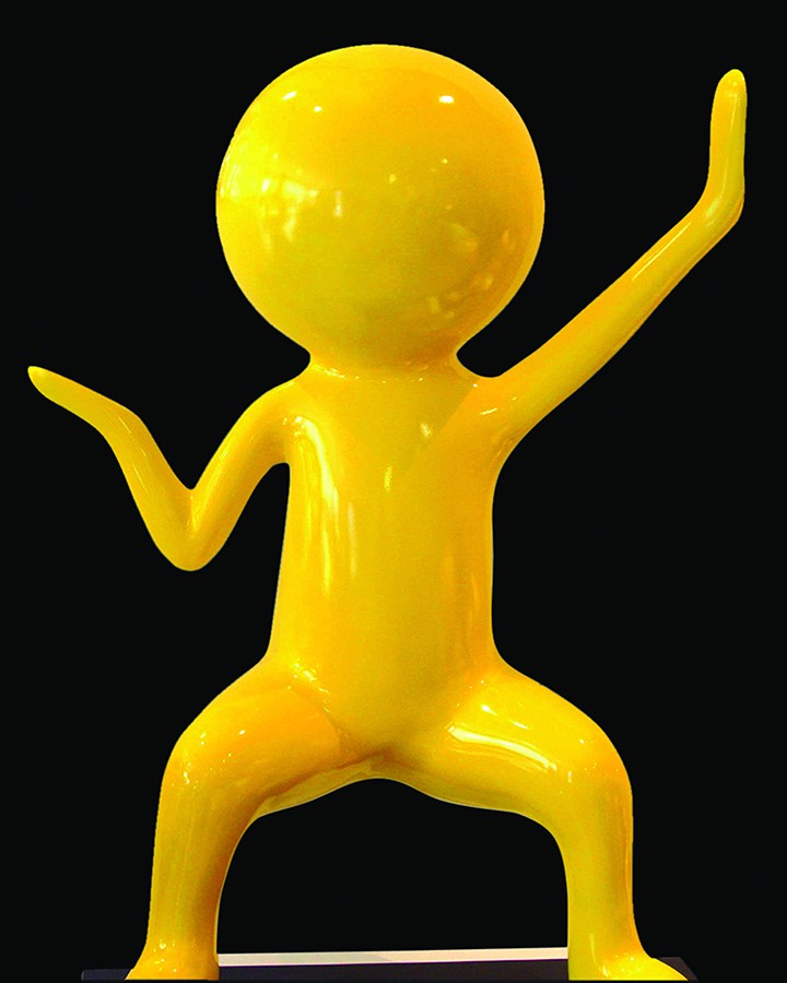 Fiber Yellow Sculpture