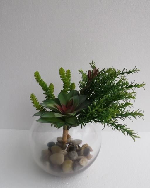 Tabletop Green Plastic Flower